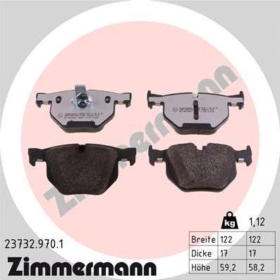 Zimmermann 23732.970.1 - Bremžu uzliku kompl., Disku bremzes adetalas.lv