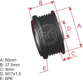 ZM ZM 96.010.02 - Piedziņas skriemelis, Ģenerators adetalas.lv