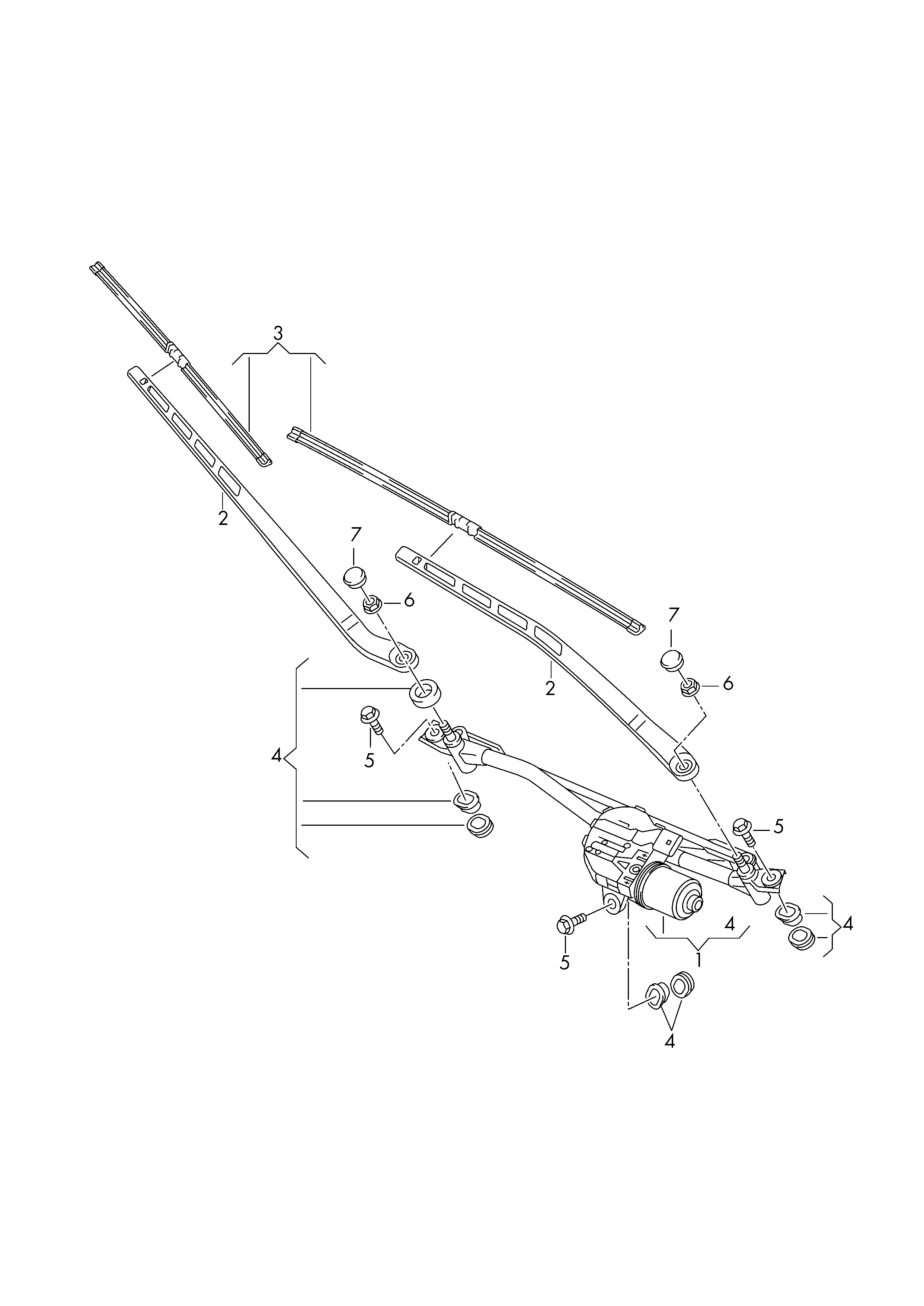 VAG 4M1998002 - Stikla tīrītāja slotiņa adetalas.lv