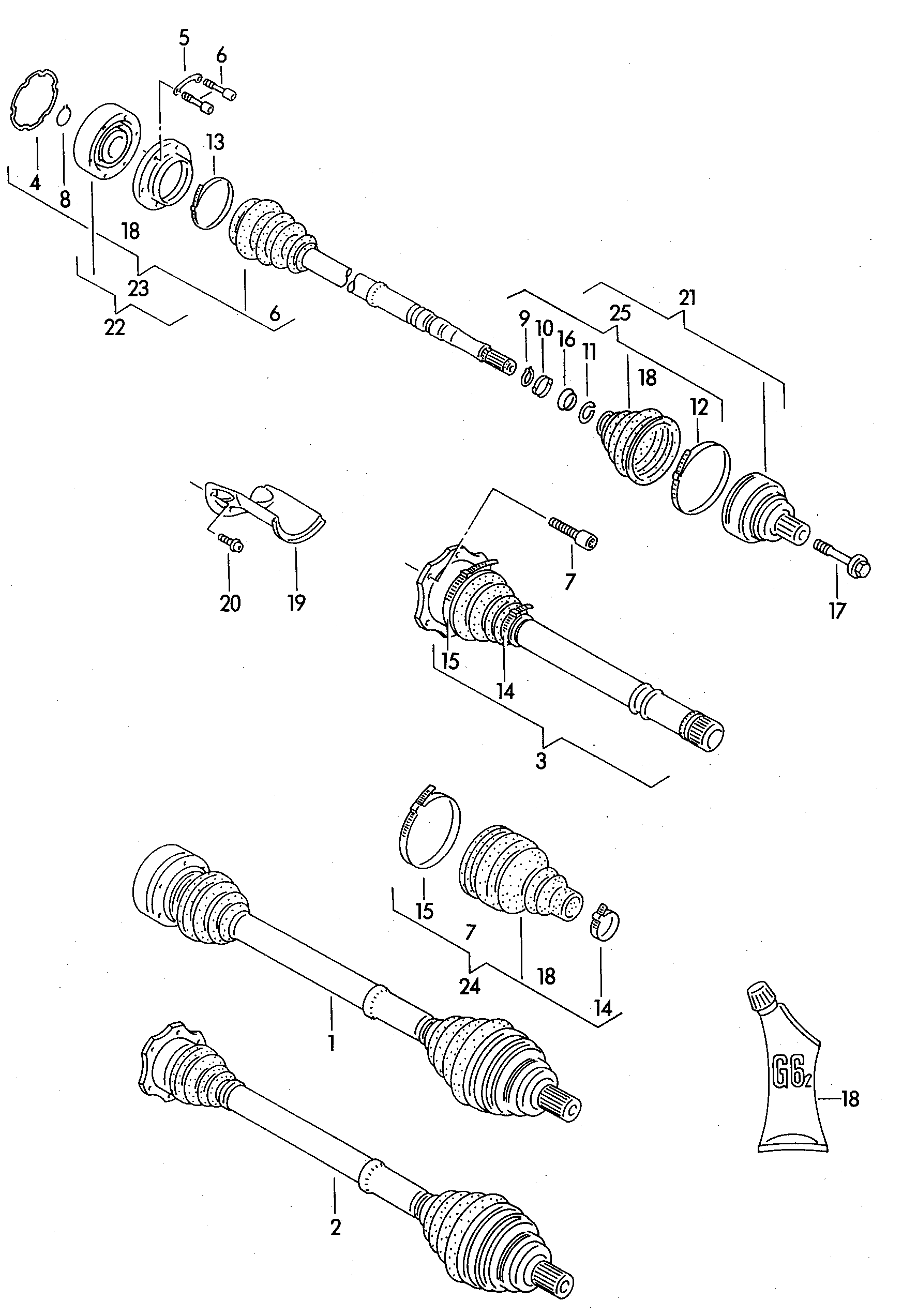 AUDI 4A0 498 203 A - Putekļusargs, Piedziņas vārpsta adetalas.lv