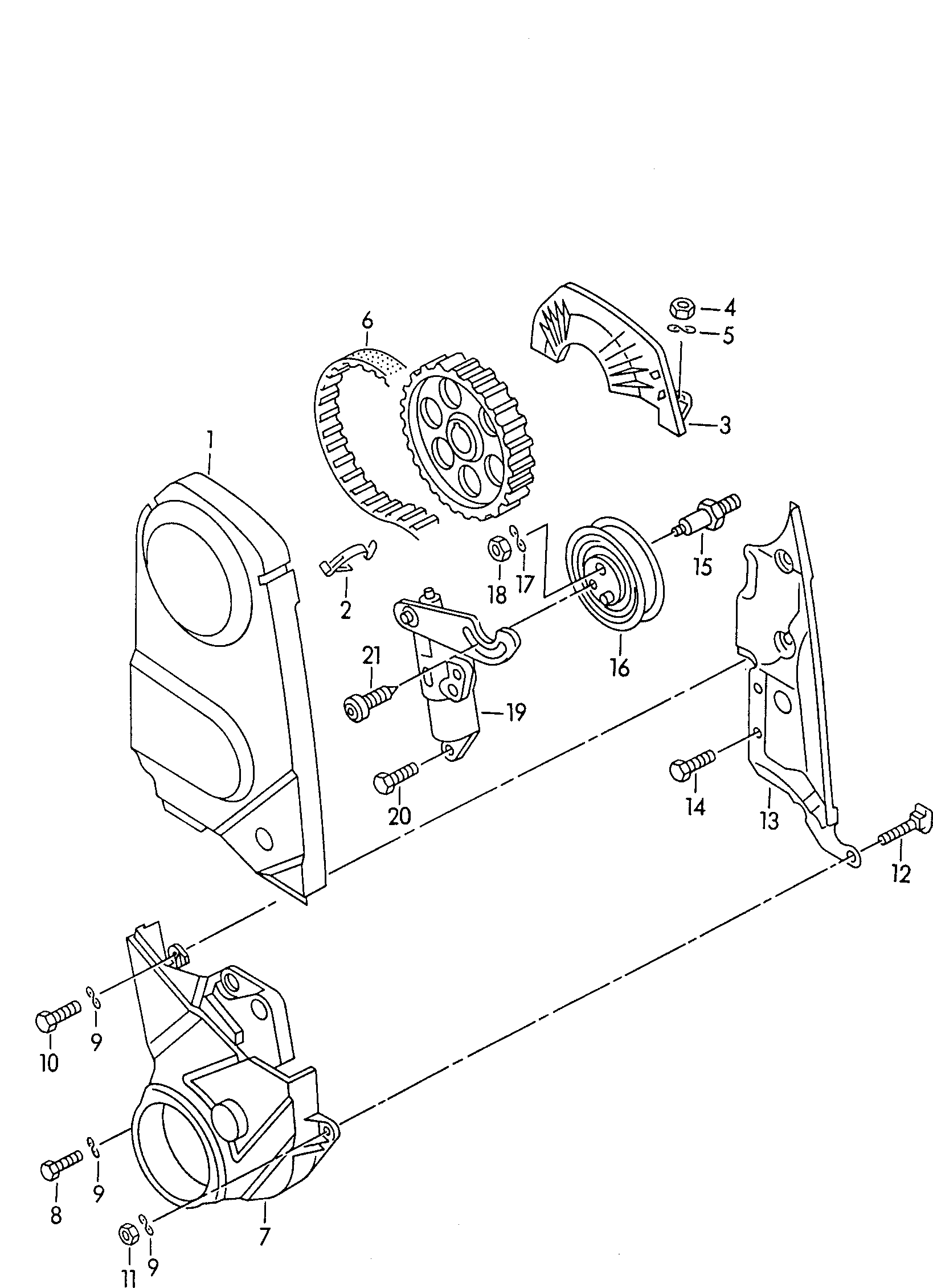 Seat 048 109 243 A - Spriegotājrullītis, Gāzu sadales mehānisma piedziņas siksna adetalas.lv