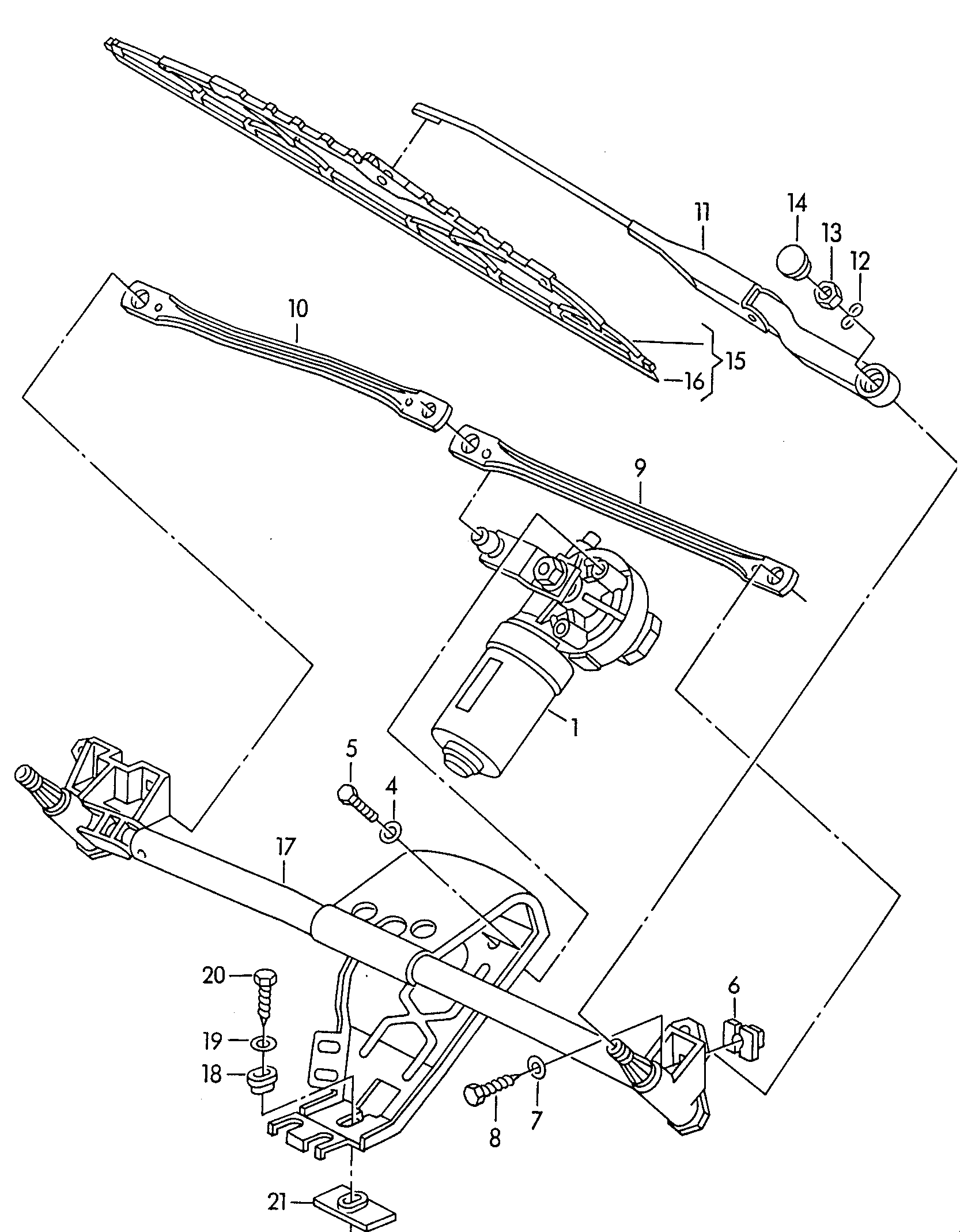 VAG 4A0 955 427 - Stikla tīrītāja slotiņa adetalas.lv