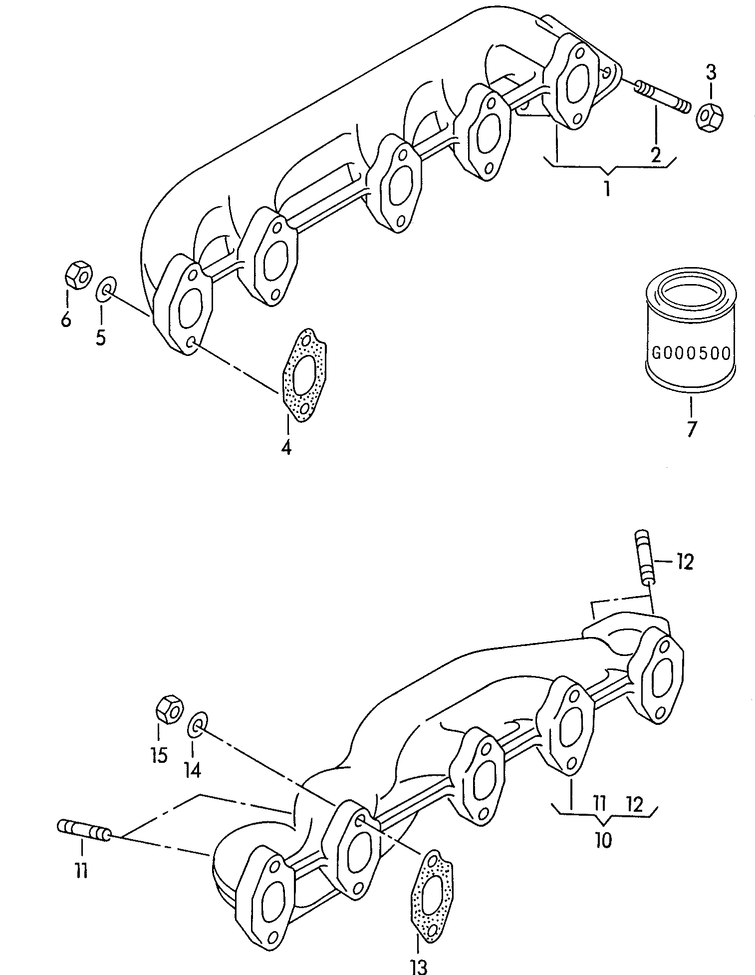 Skoda 026 129 589 A - Blīvju komplekts, Izplūdes kolektors adetalas.lv