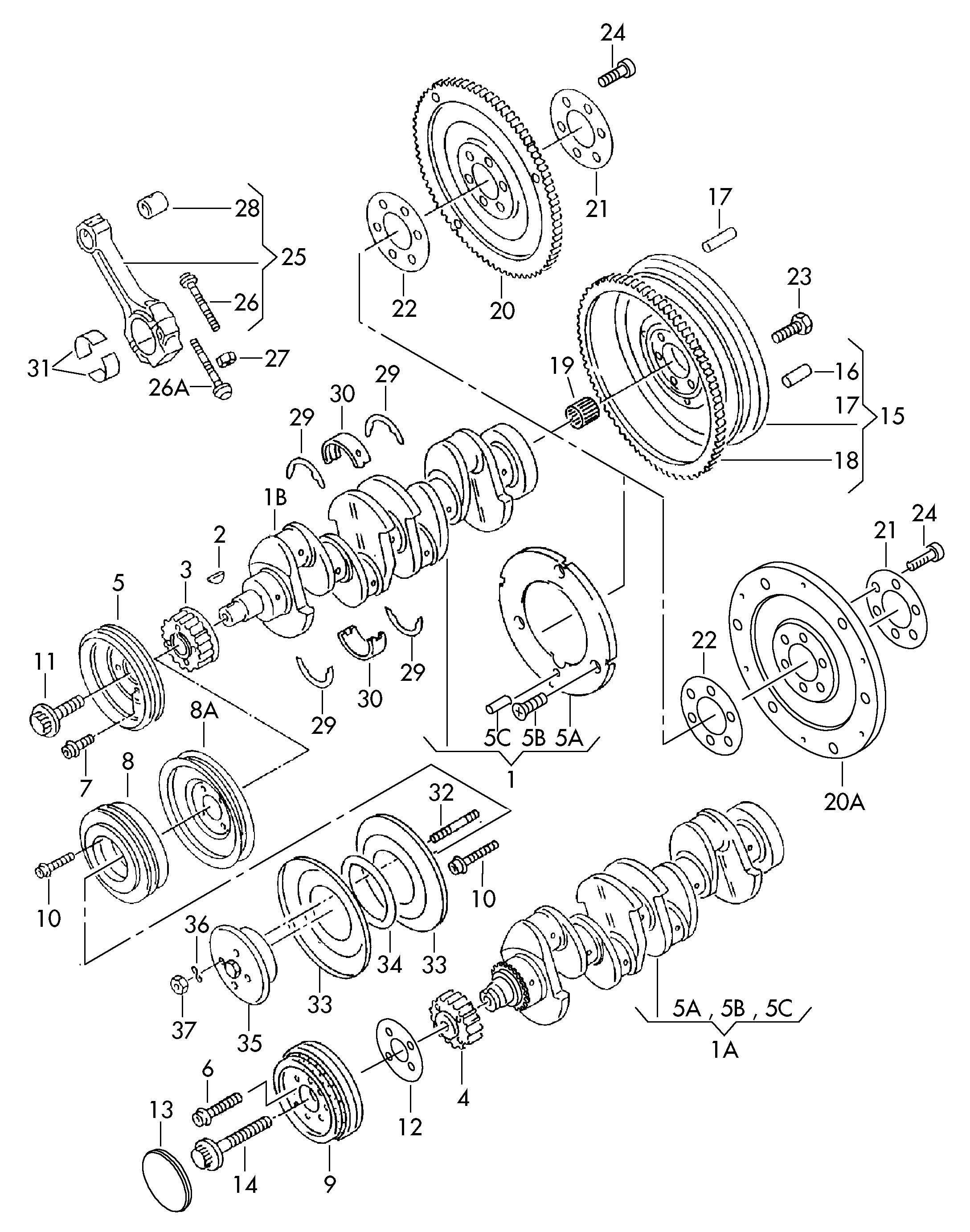 VW 028 105 263 D - Zobrats, Kloķvārpsta adetalas.lv