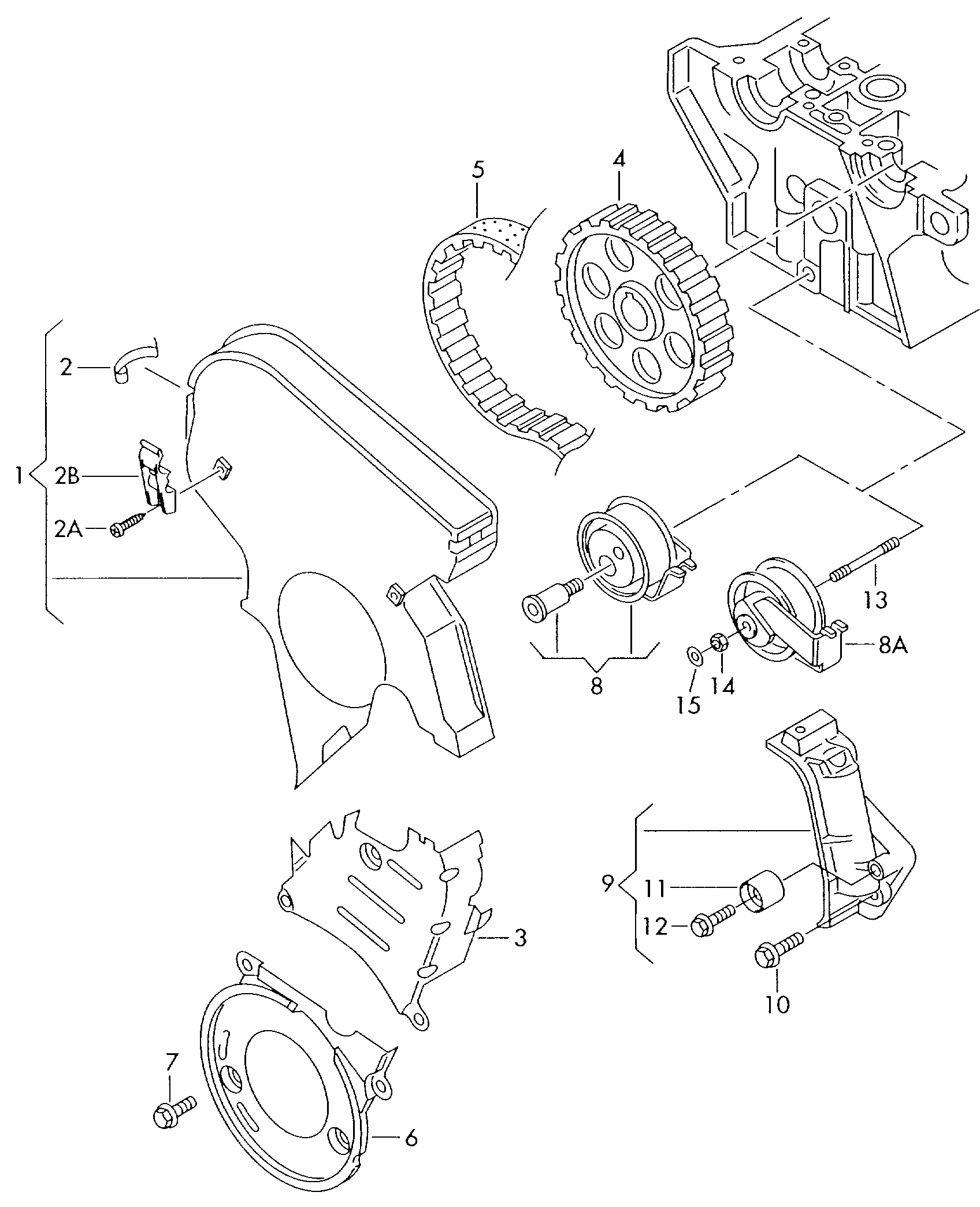 VAG 06B 109 243 D - Spriegotājrullītis, Gāzu sadales mehānisma piedziņas siksna adetalas.lv