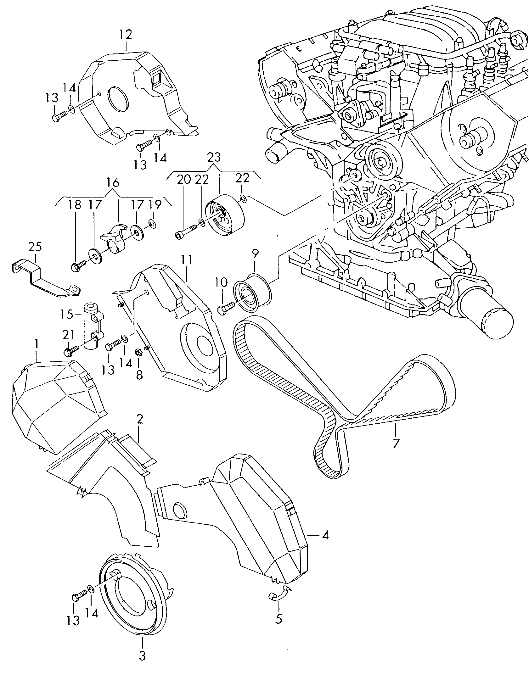 Skoda 078 109 487 A - Spriegotājsvira, Zobsiksna adetalas.lv