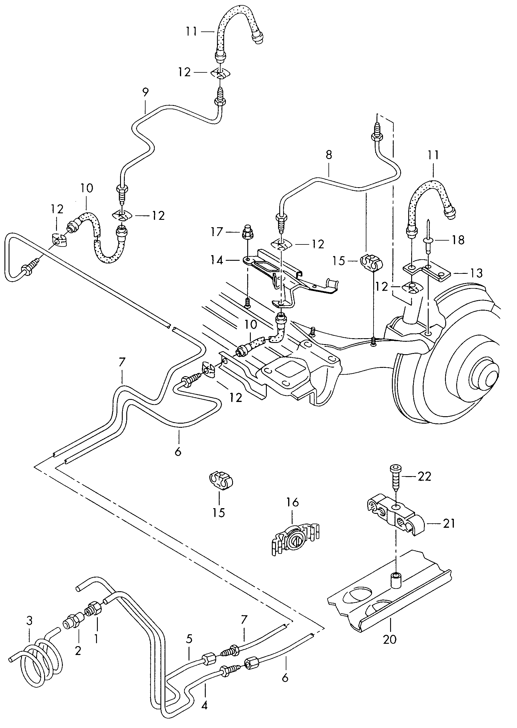 AUDI 8D0 611 775 J - Bremžu šļūtene adetalas.lv