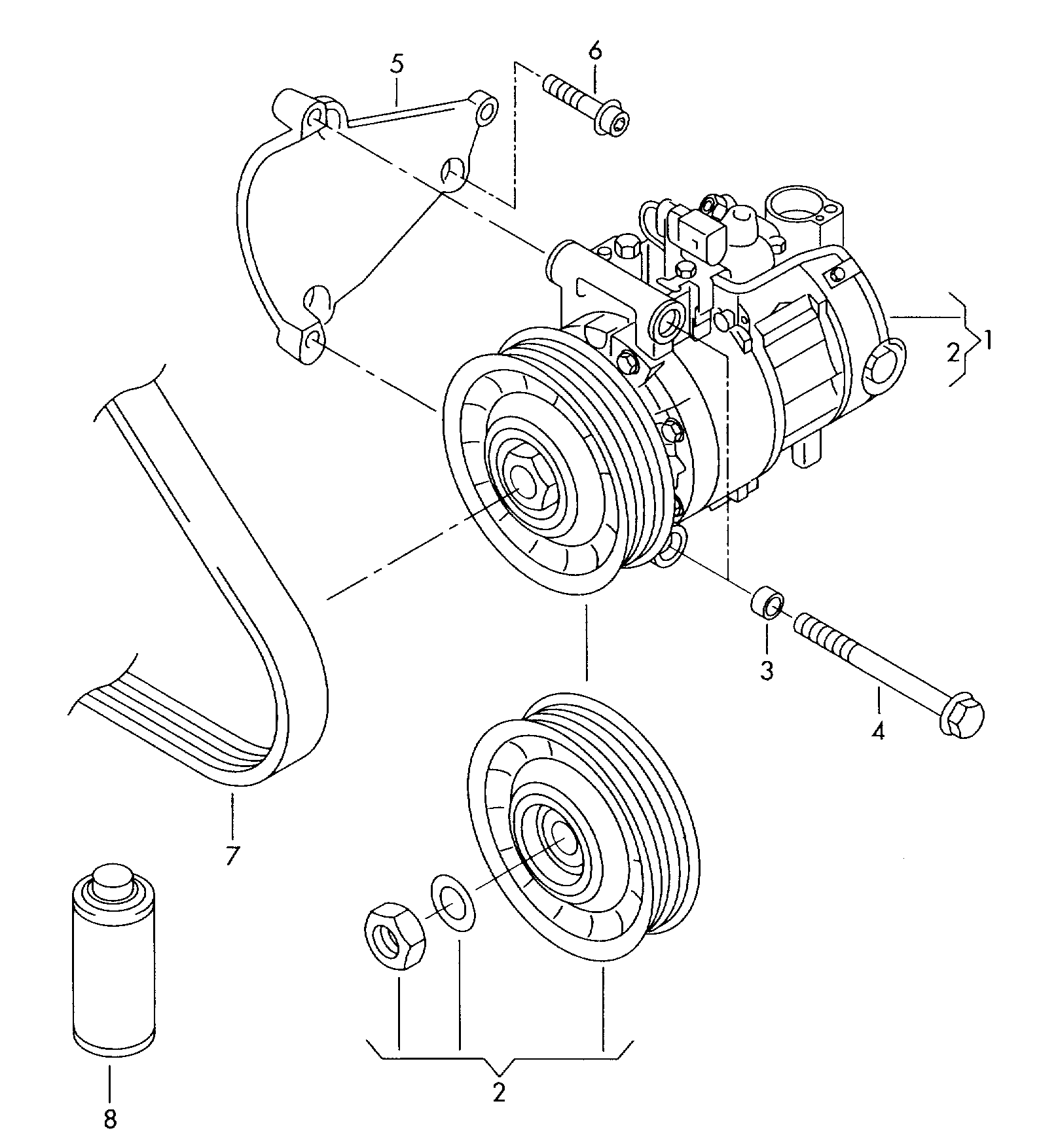 VW 4F0260805AF - Kompresors, Gaisa kond. sistēma adetalas.lv