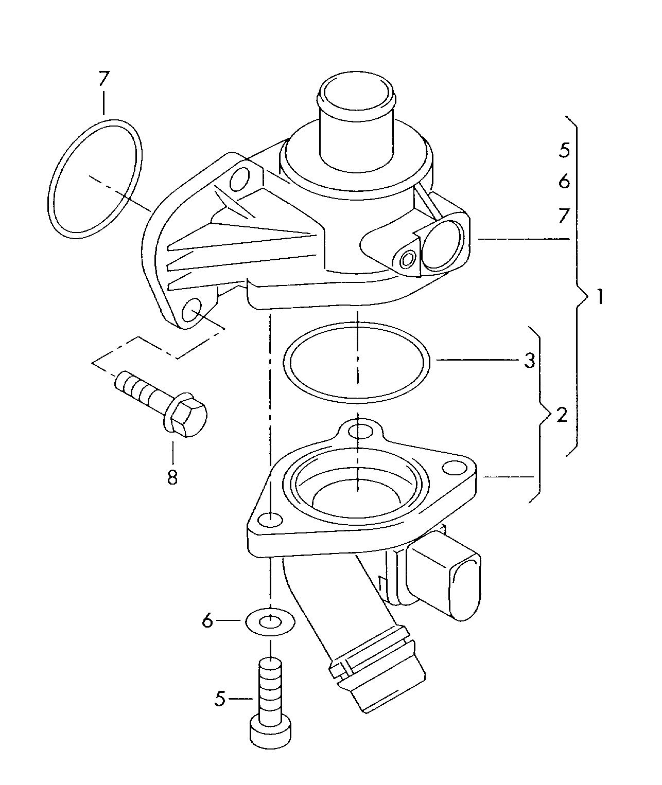 AUDI 06B121119B - Blīve, Termostata korpuss adetalas.lv