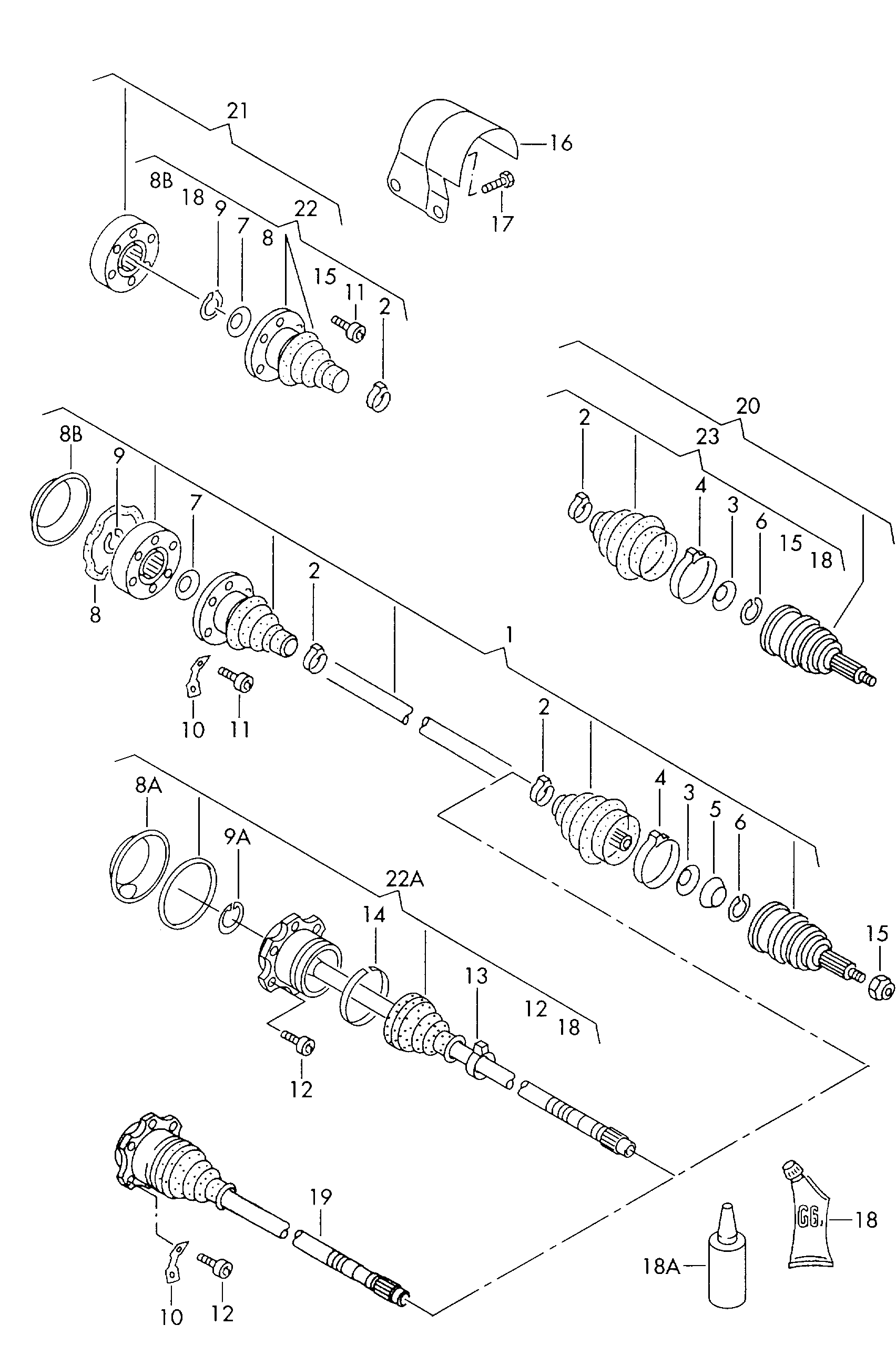 VW 1J0 498 201 E - Putekļusargs, Piedziņas vārpsta adetalas.lv