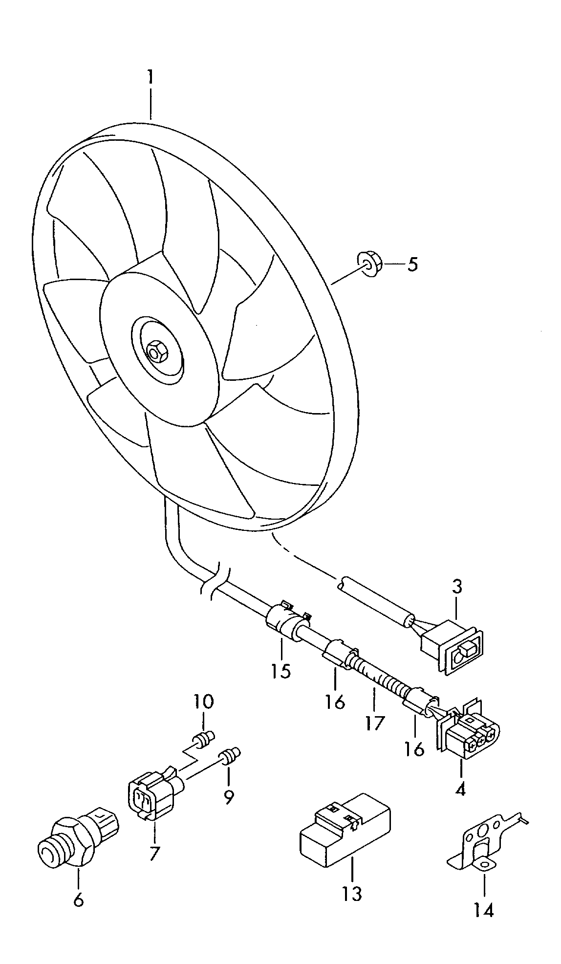 AUDI 6E0 959 455 A - Ventilators, Motora dzesēšanas sistēma adetalas.lv