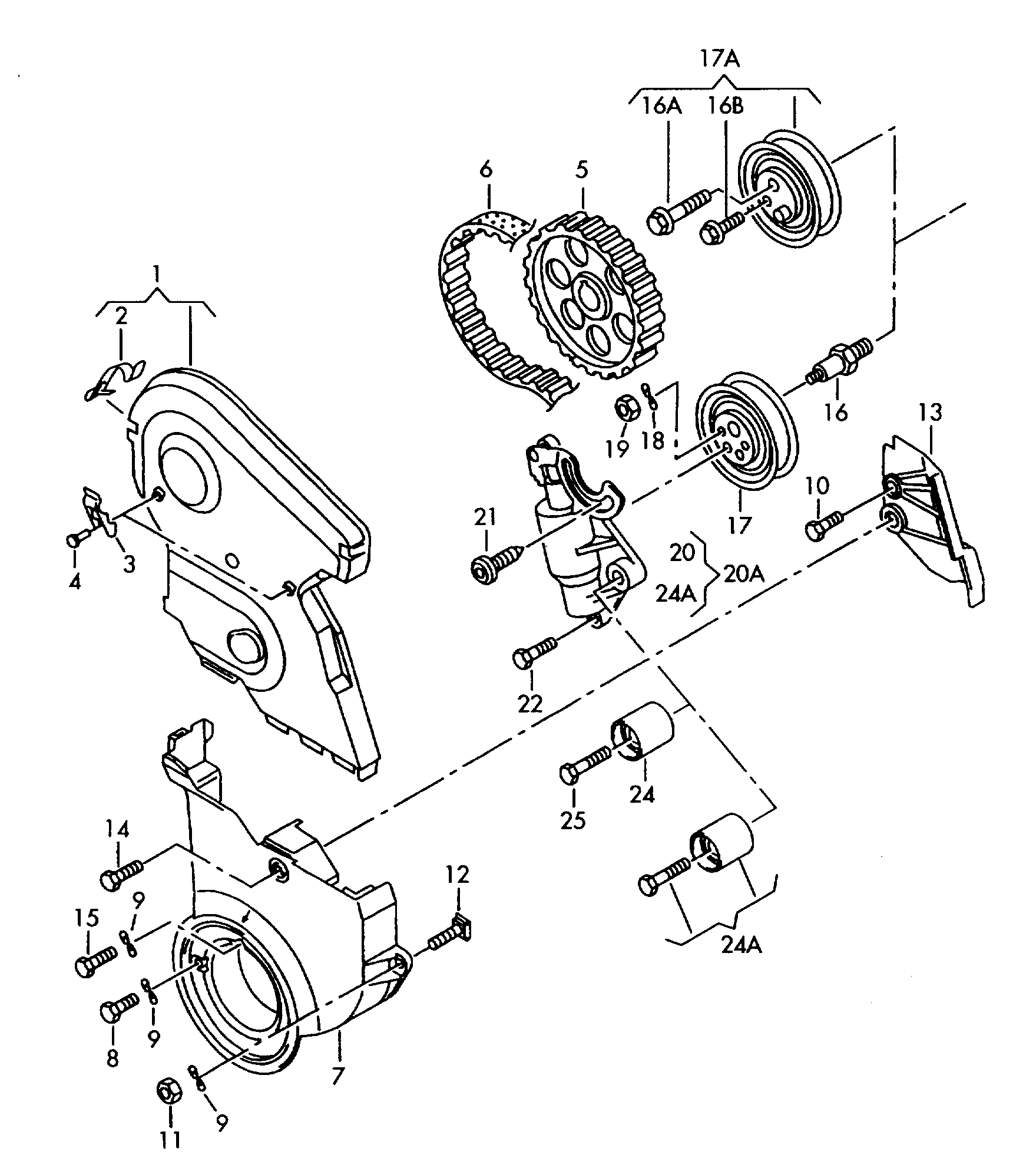 Seat 06B 109 166 - Zobsiksnas komplekts adetalas.lv