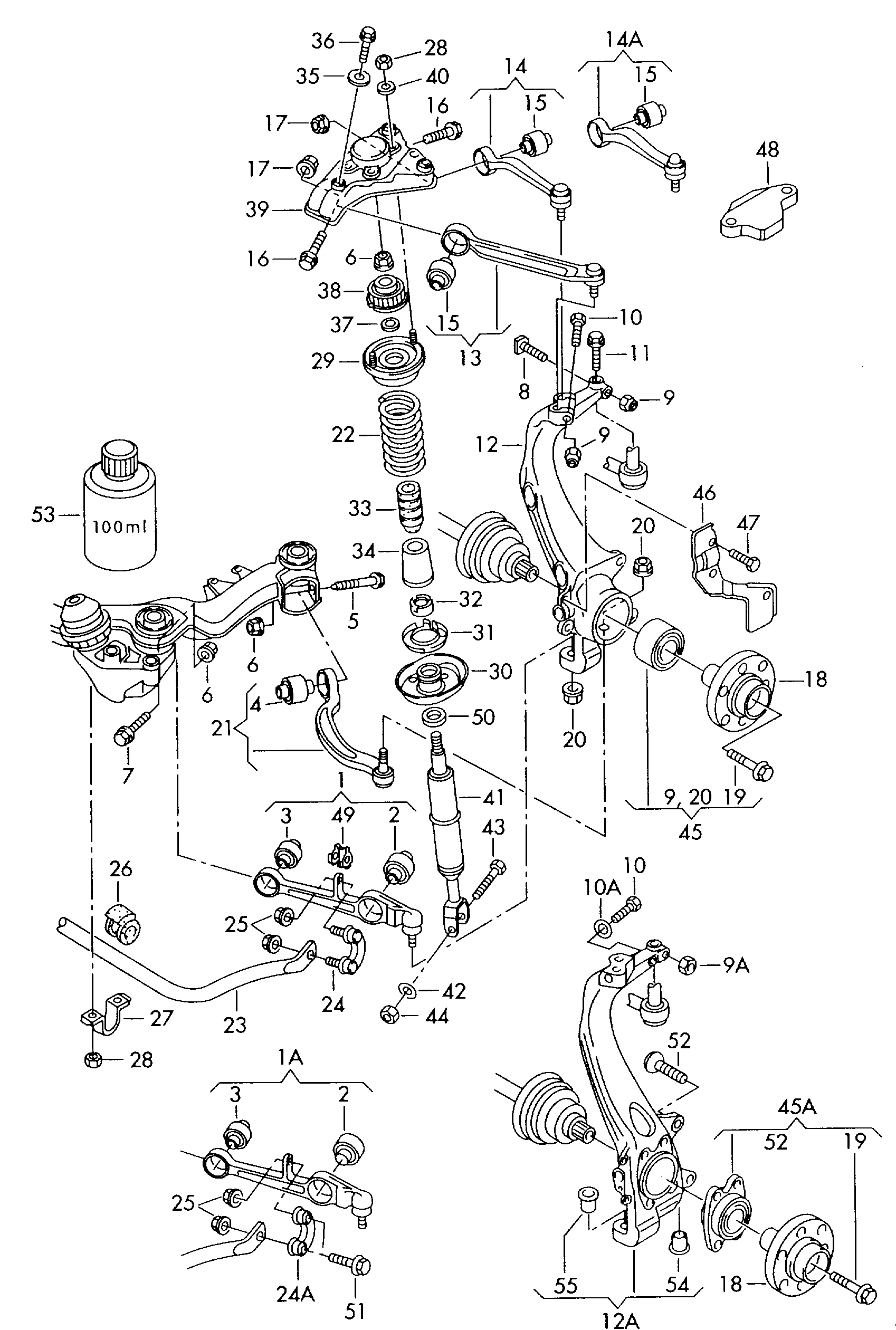 Seat 8E0407509A - Neatkarīgās balstiekārtas svira, Riteņa piekare adetalas.lv