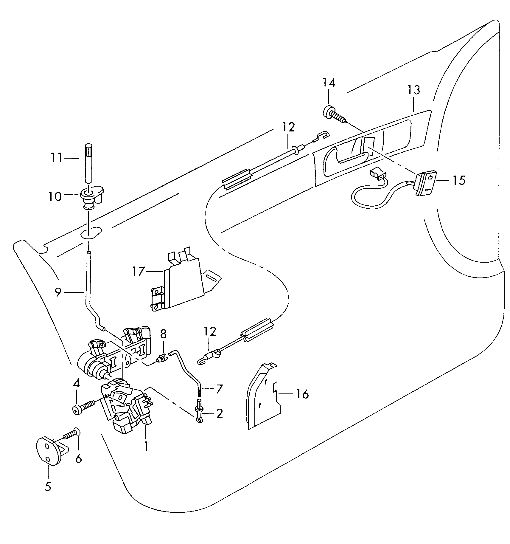 Seat 4B1837015G - Durvju slēdzene adetalas.lv