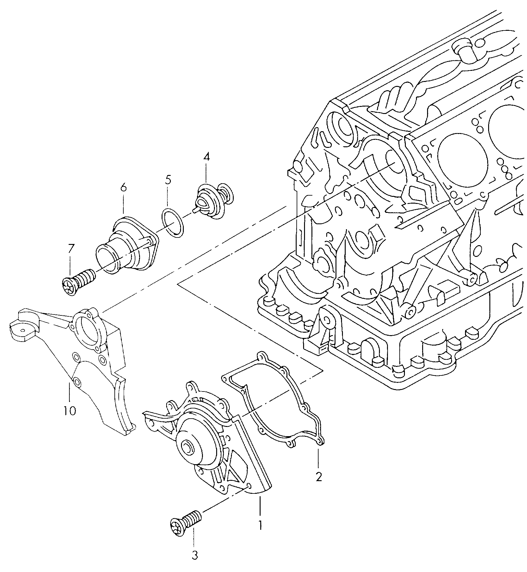 VW 077 121 004 P - Ūdenssūknis adetalas.lv