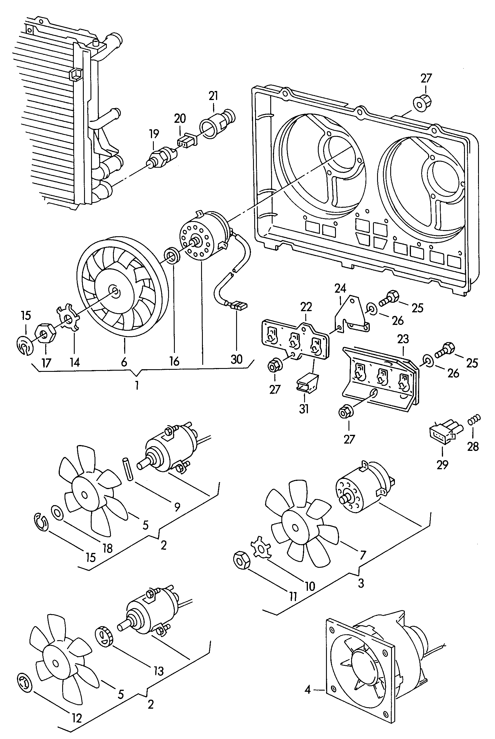 Seat 191 959 481 A - Termoslēdzis, Radiatora ventilators adetalas.lv