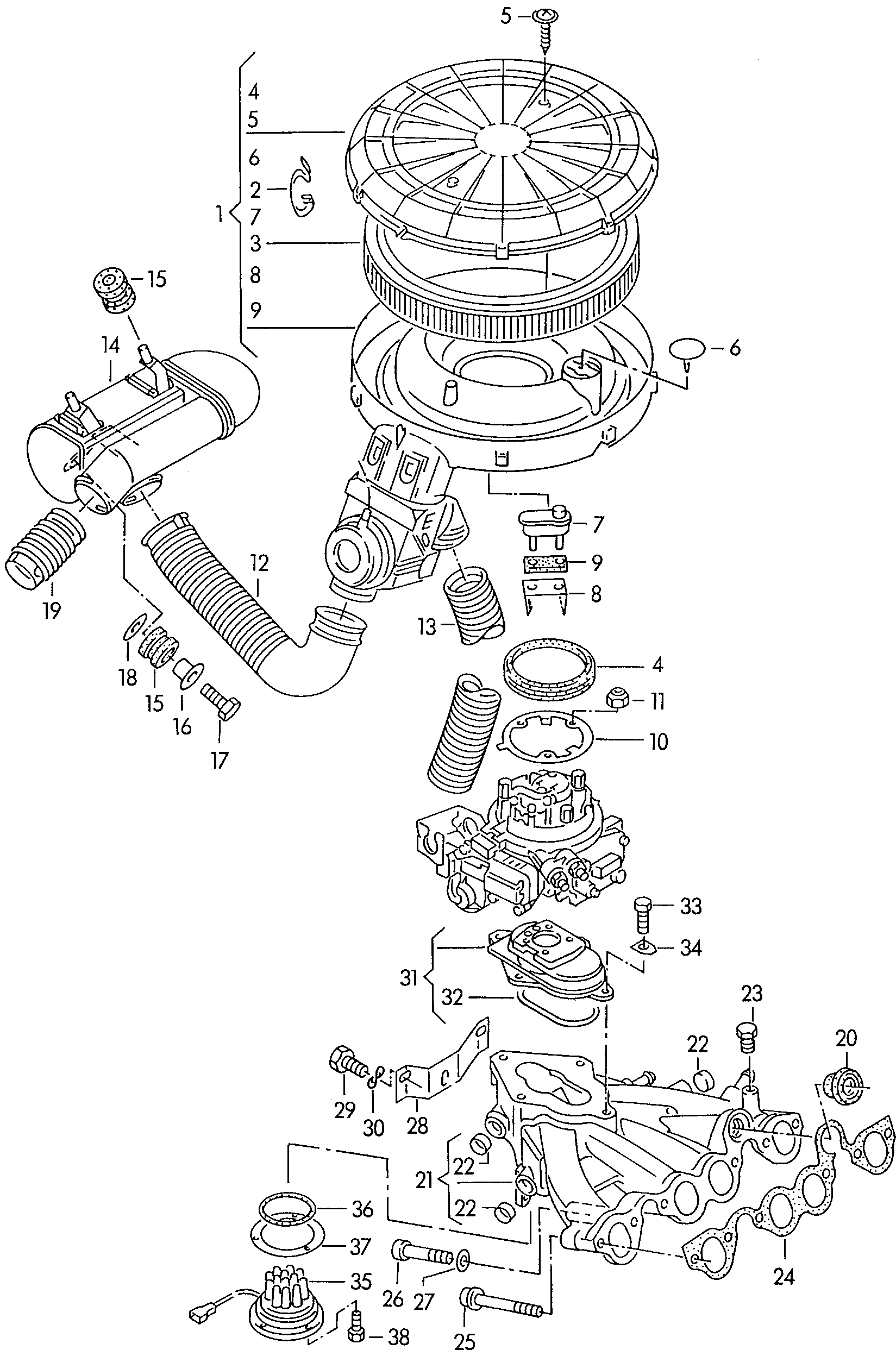 VW 056 129 620 - Gaisa filtrs adetalas.lv