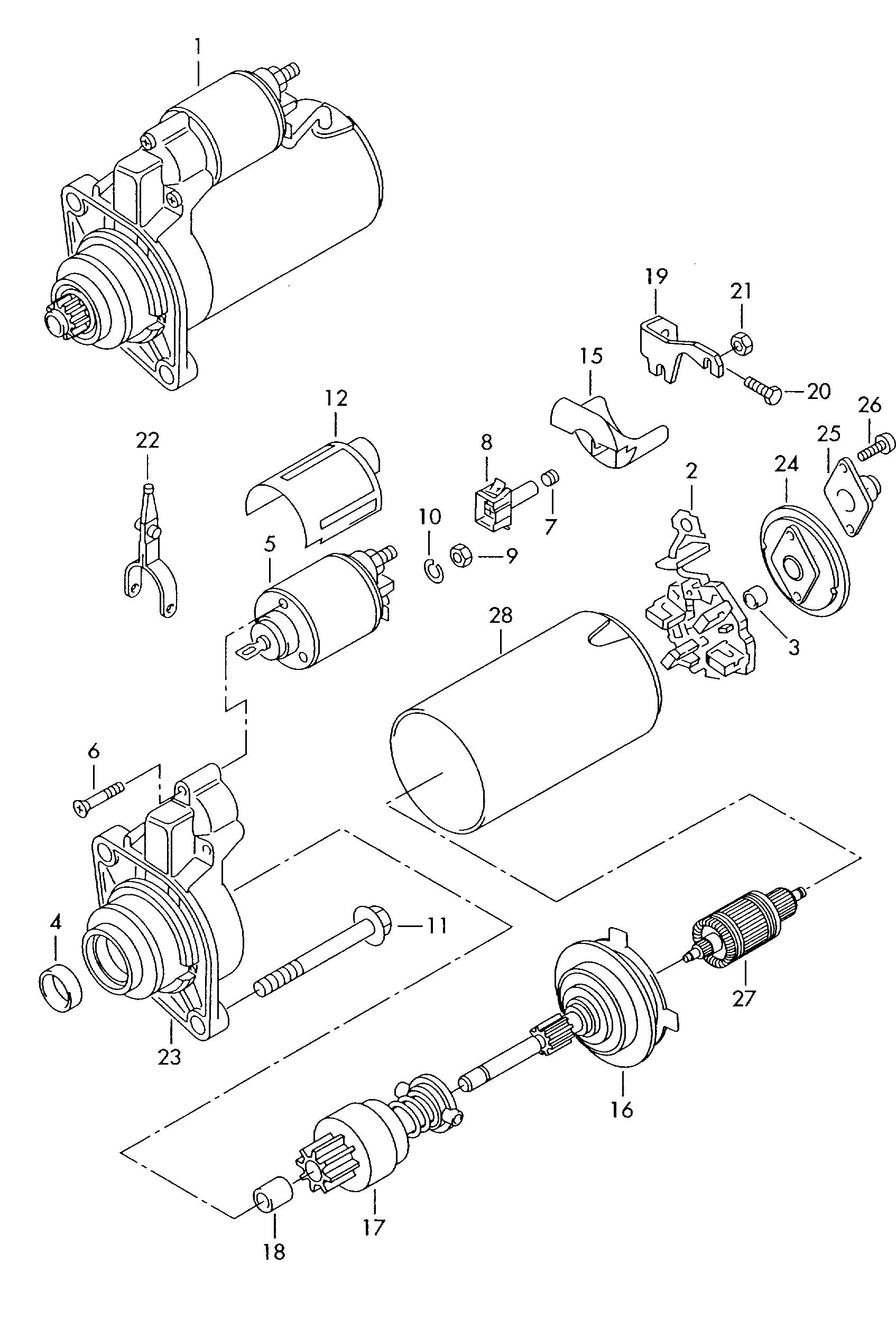 Skoda 02M 911 023 F - Starteris adetalas.lv