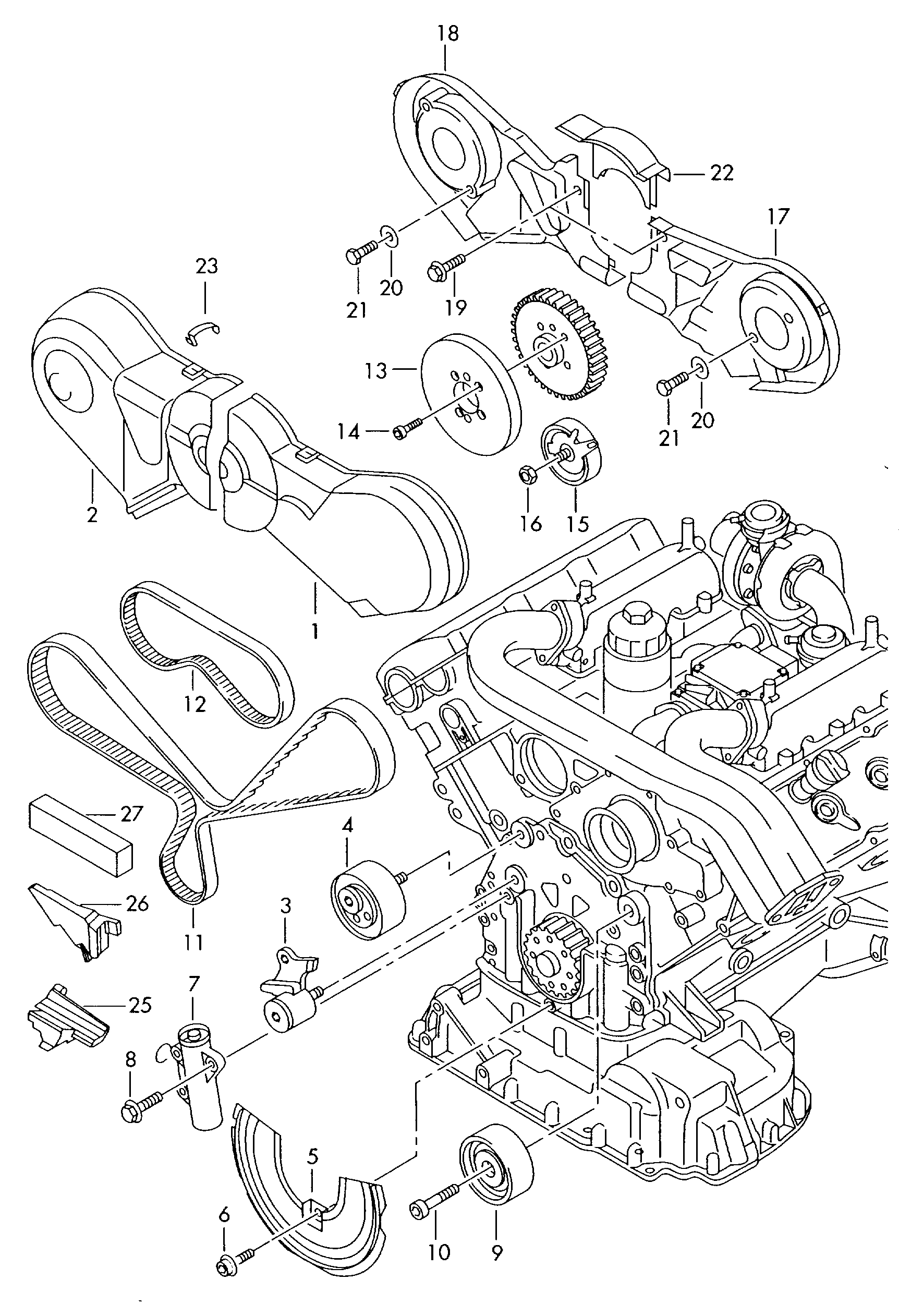 VAG 059 109 244 - Parazīt / Vadrullītis, Zobsiksna adetalas.lv