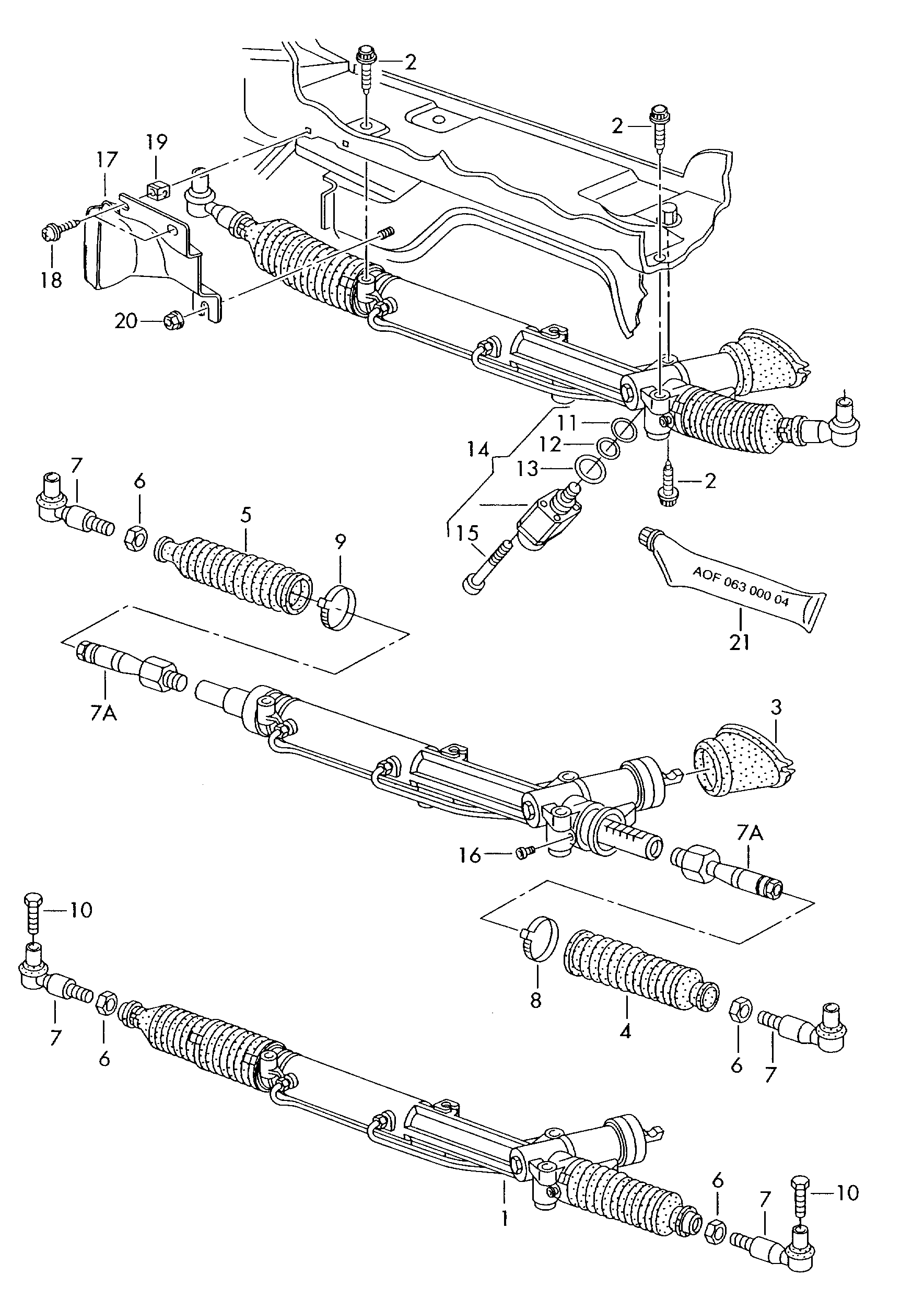 AUDI 4B1422052F - Stūres mehānisms adetalas.lv