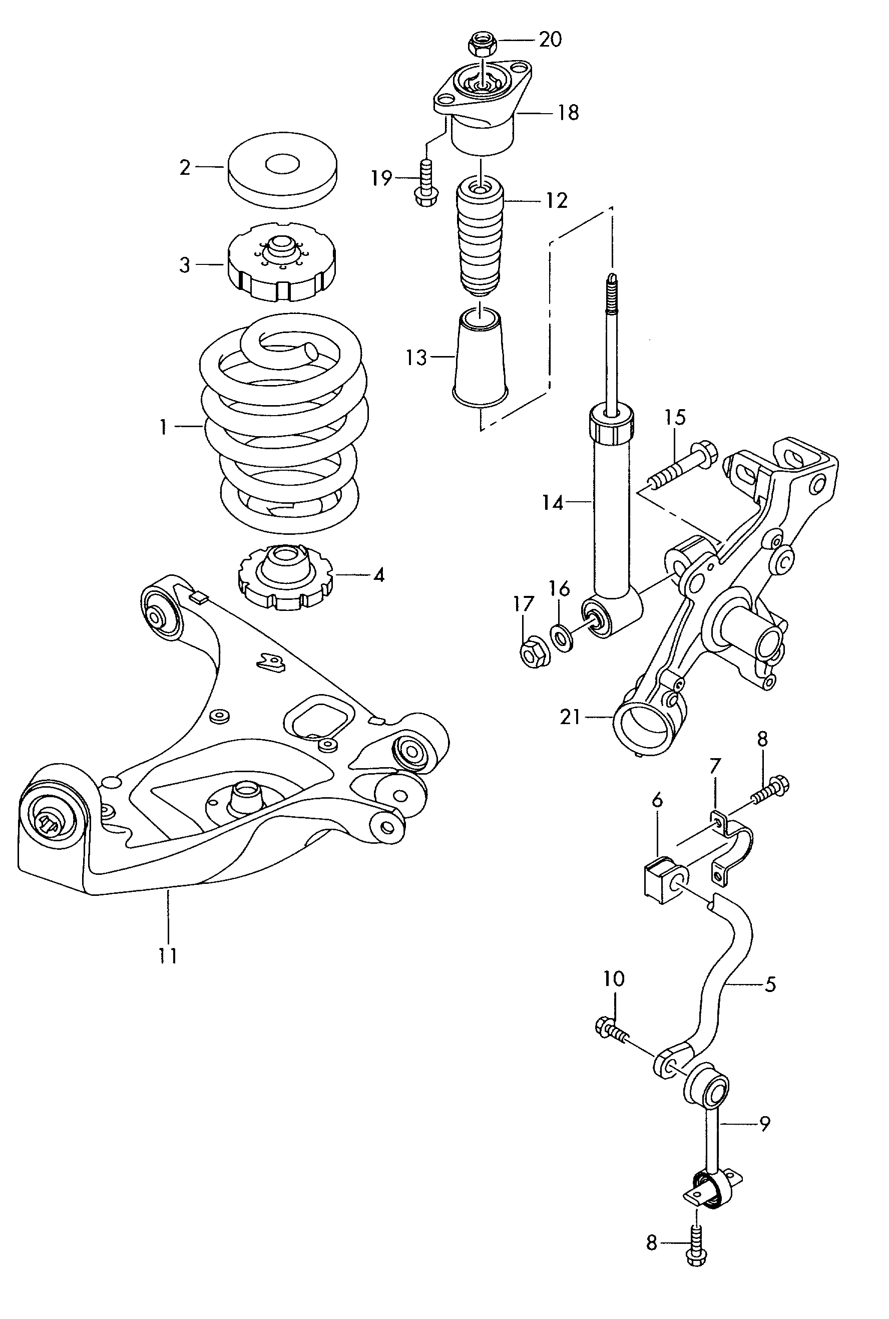 VW 4B0 512 131 N - Gājiena ierobežotājs, Atsperojums adetalas.lv