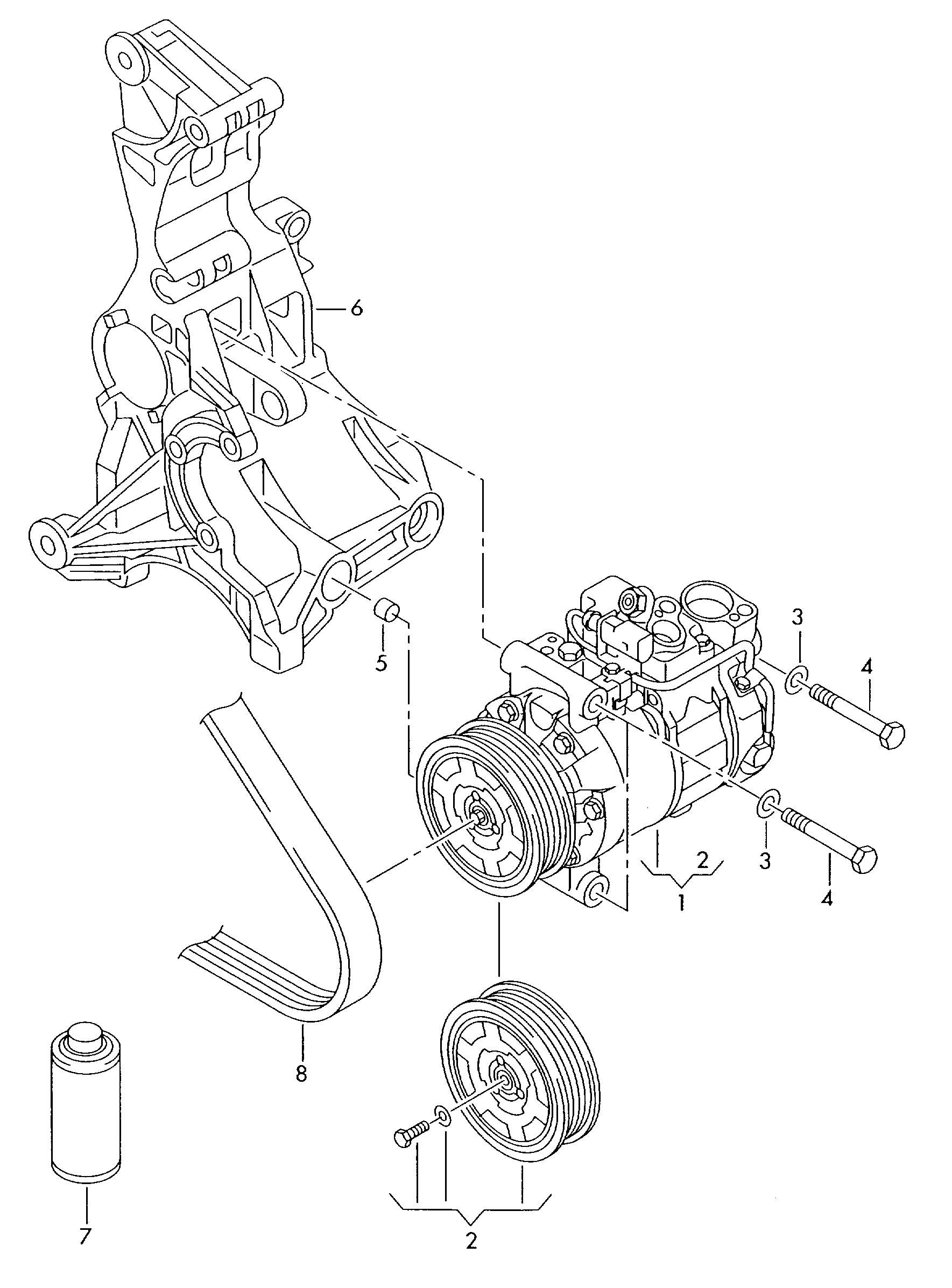 VW 8K0260805L - Kompresors, Gaisa kond. sistēma adetalas.lv