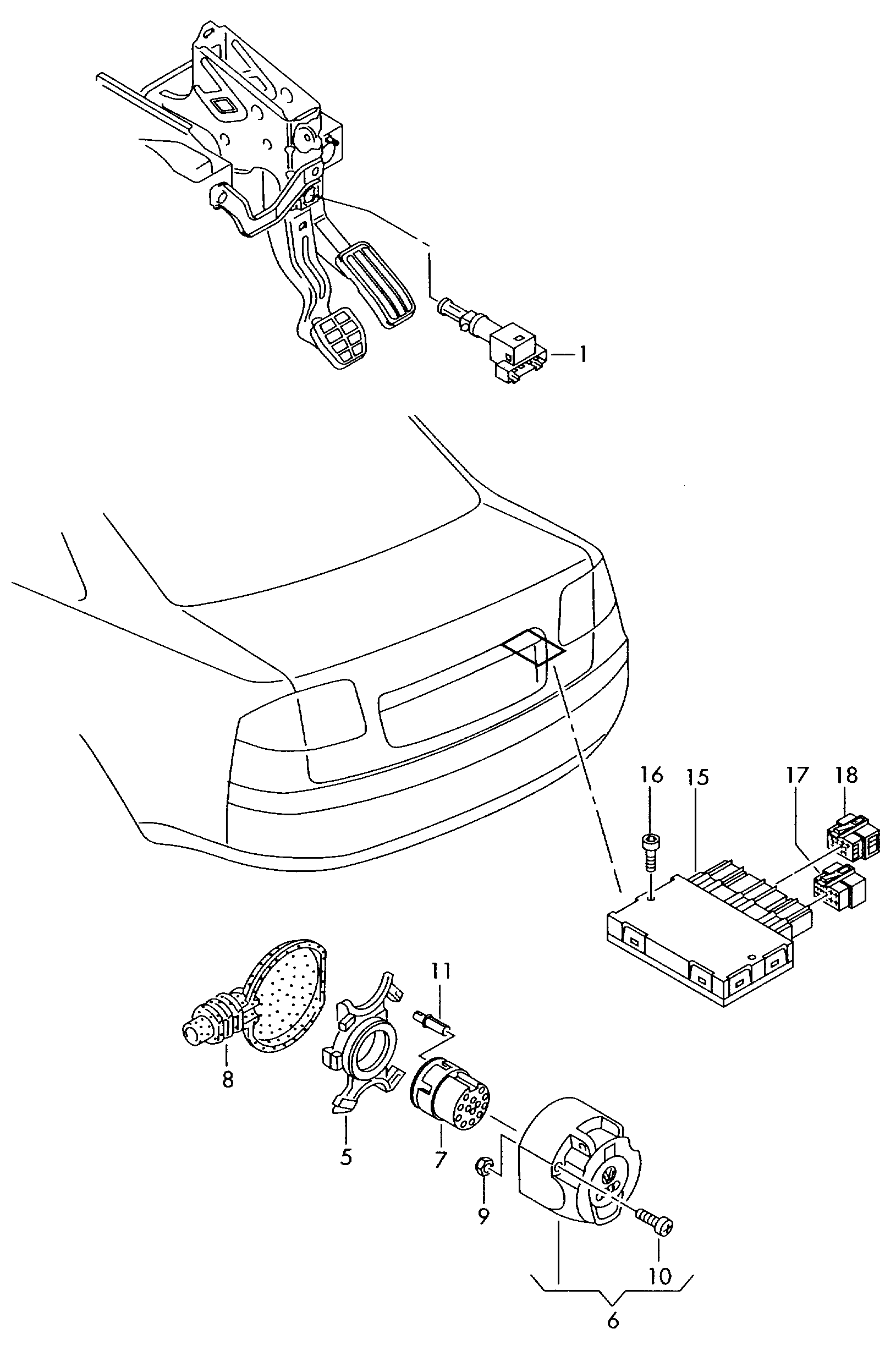 VW 7L6 945 511 - Bremžu signāla slēdzis adetalas.lv