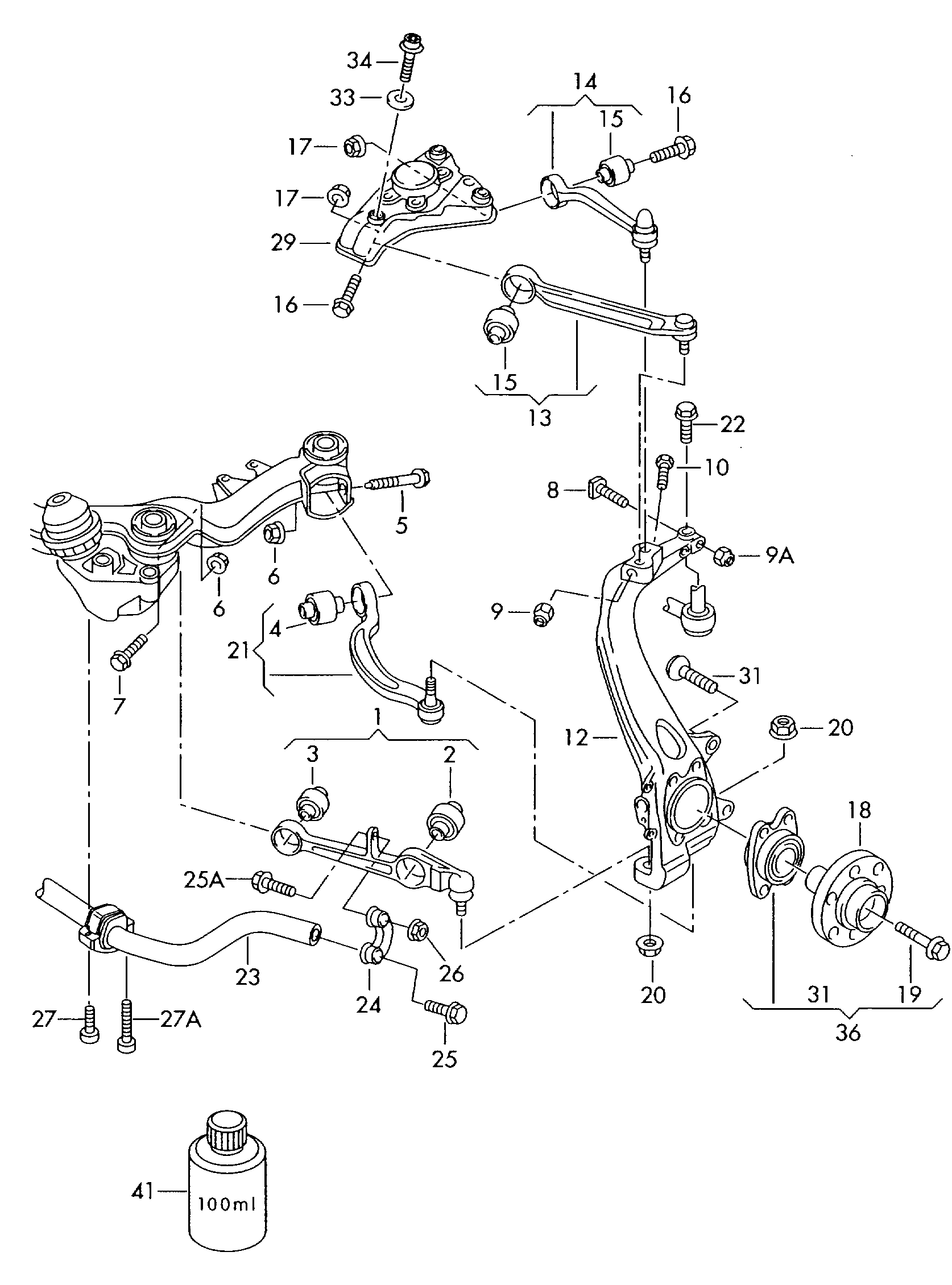 Seat 4E0407151L - Neatkarīgās balstiekārtas svira, Riteņa piekare adetalas.lv