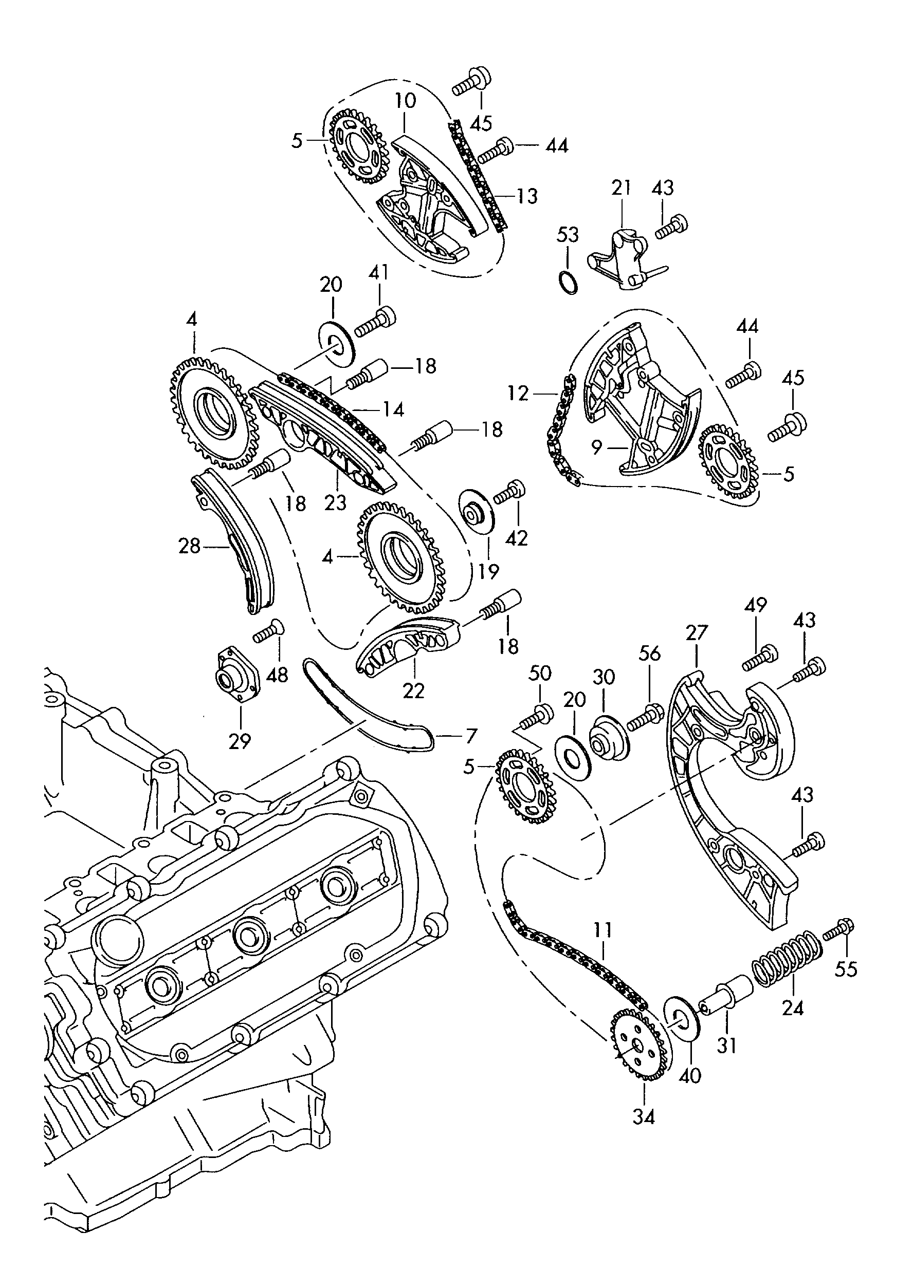 Seat 059 109 217 C - Sadales vārpstas piedziņas ķēdes komplekts adetalas.lv