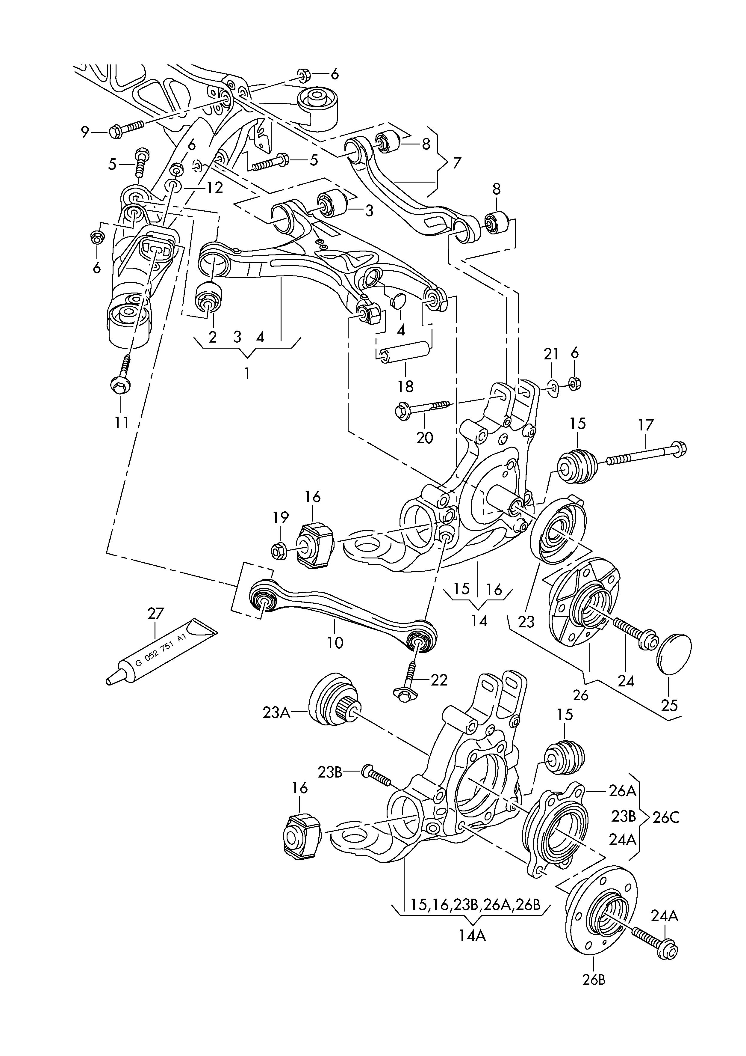 VAG 4H0498625E - Riteņa rumbas gultņa komplekts adetalas.lv