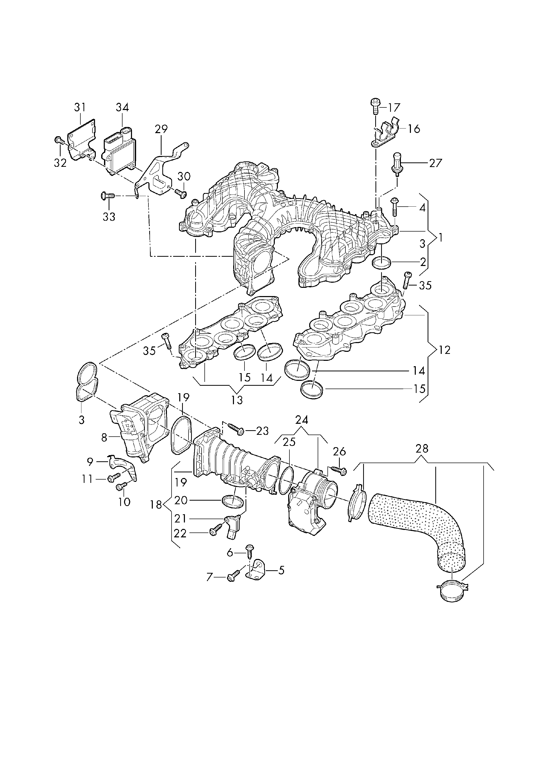 Seat 059 129 717 S - Blīve, Ieplūdes kolektors adetalas.lv