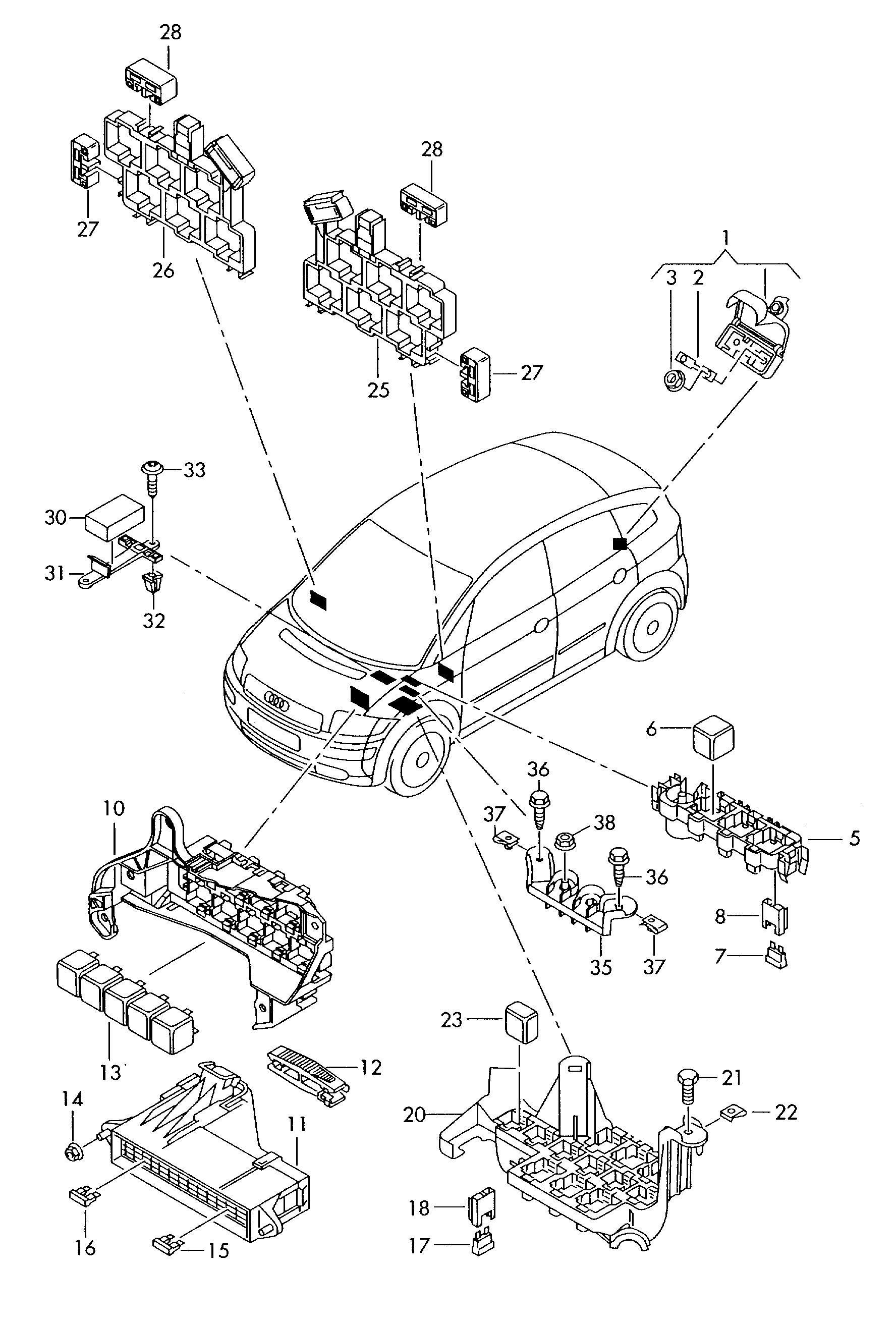 AUDI 7M0 951 253 C - Relejs, Tuvā gaisma adetalas.lv