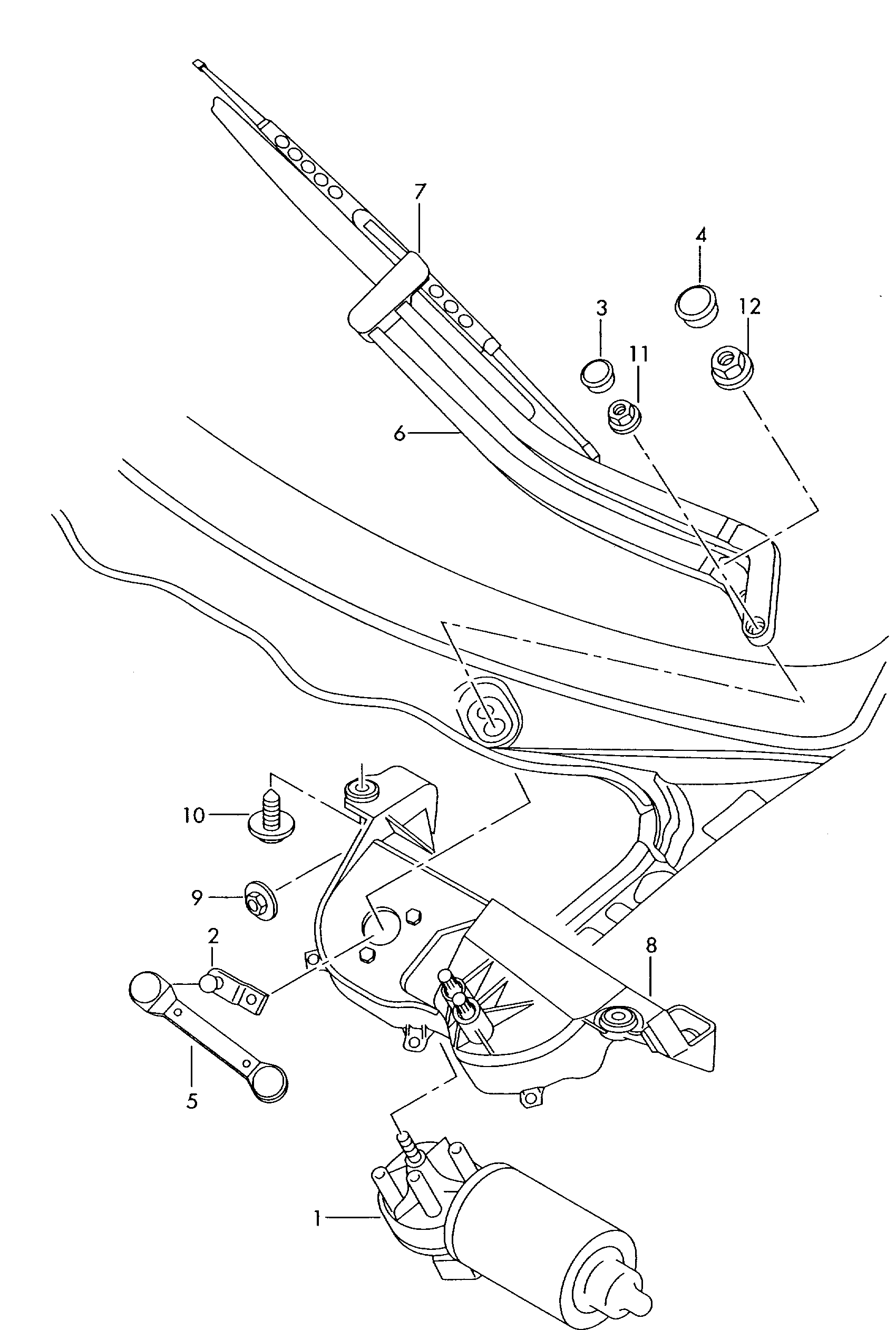 VAG 8Z1955425F - Stikla tīrītāja slotiņa adetalas.lv