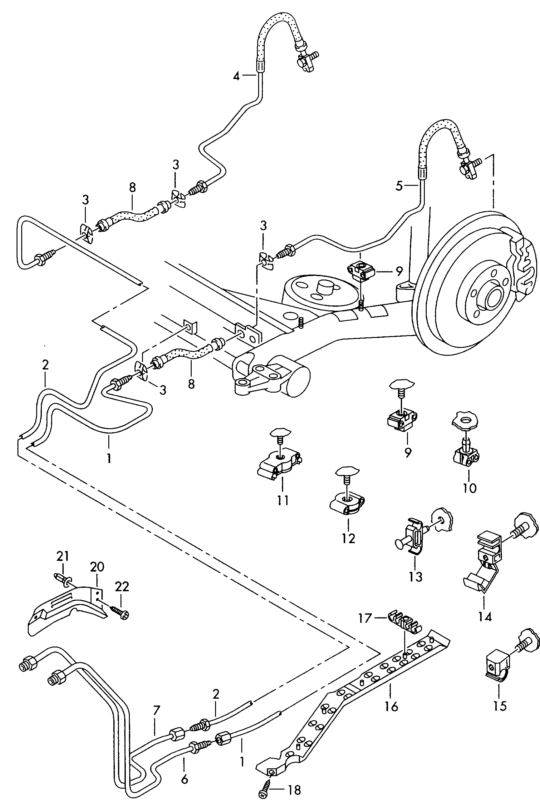 AUDI 4B0 611 775 - Bremžu šļūtene adetalas.lv