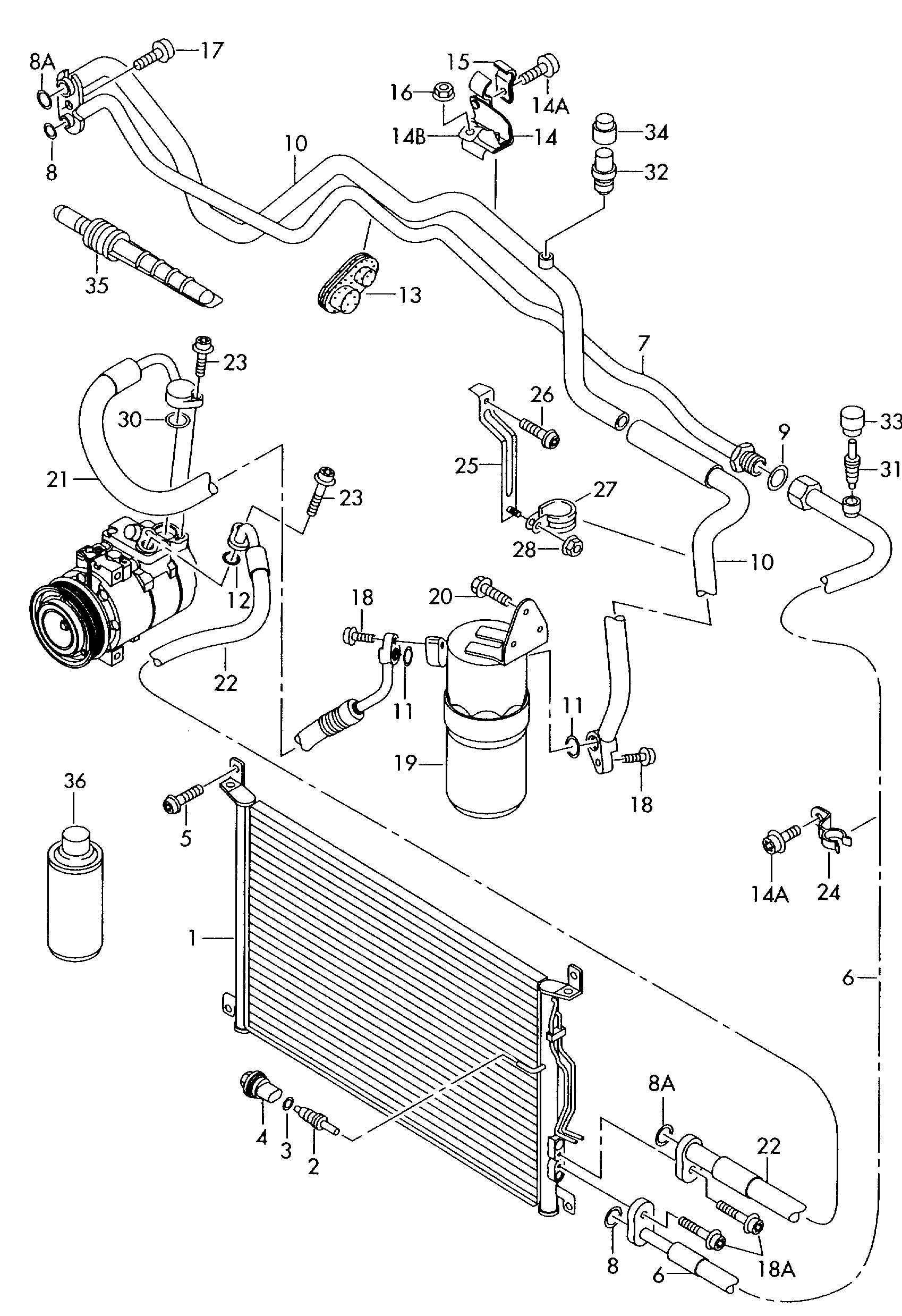 Seat 8E0 959 126 C - Spiediena slēdzis, Gaisa kondicionēšanas sistēma adetalas.lv