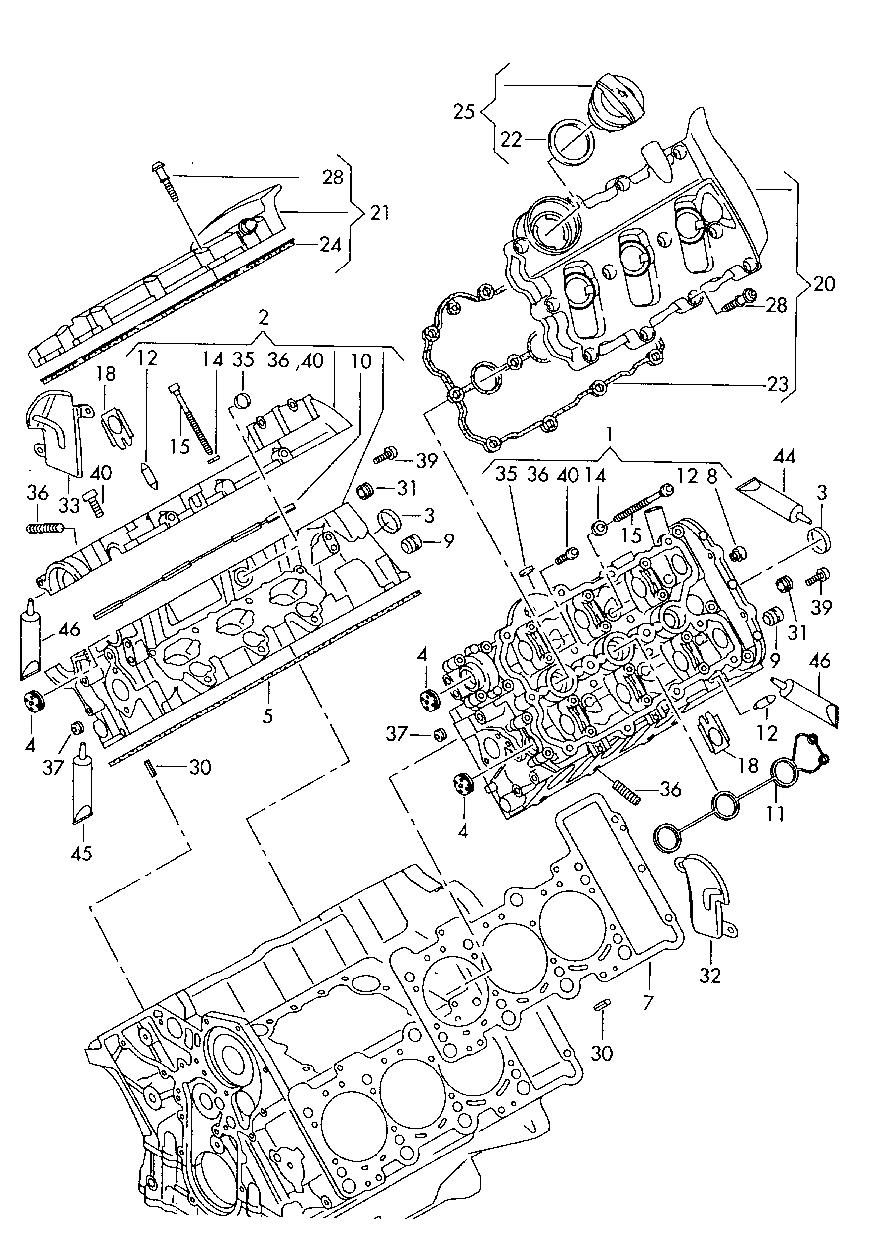 VAG 06E103385 - Cilindru galvas skrūvju komplekts adetalas.lv