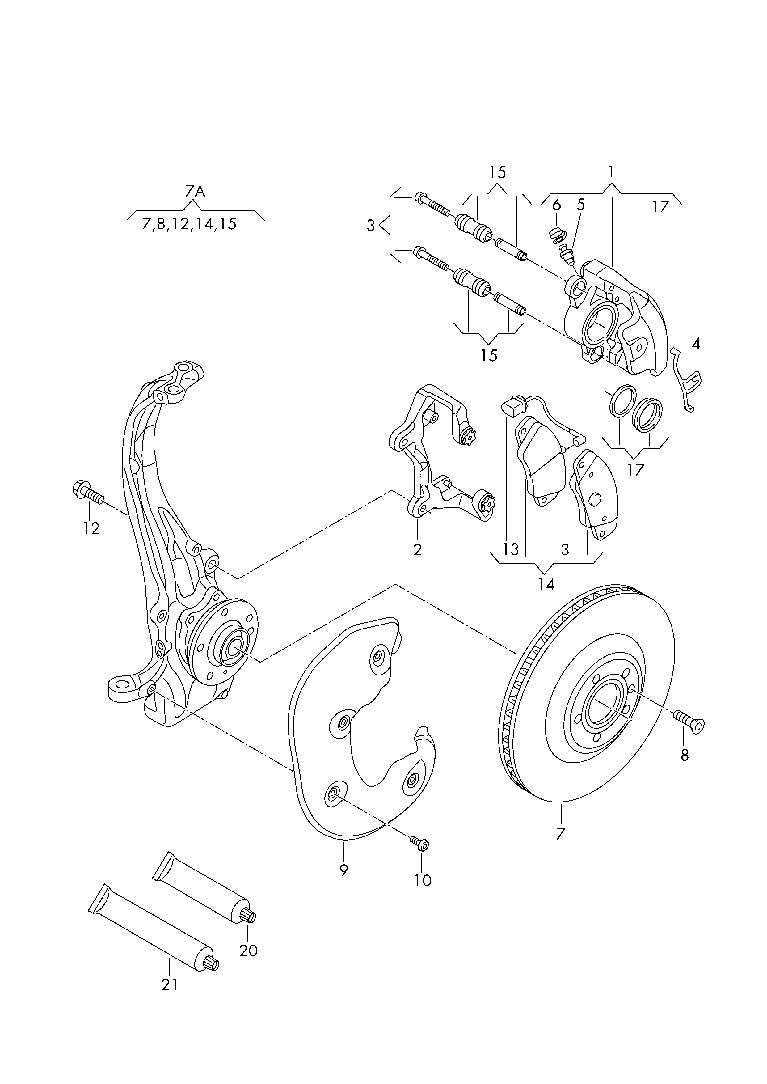 Skoda 8K0615121 - Indikators, Bremžu uzliku nodilums adetalas.lv