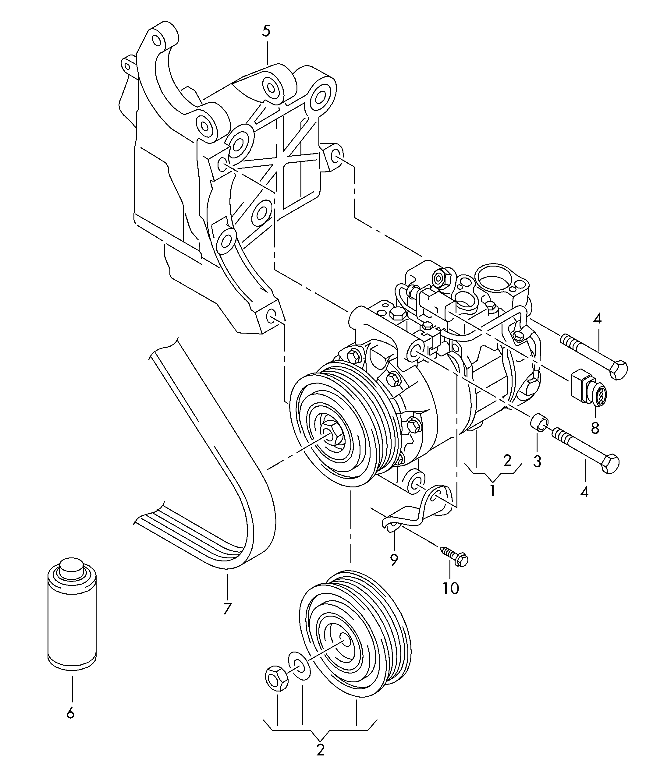 Volvo 8K0260805P - A/C compressor adetalas.lv