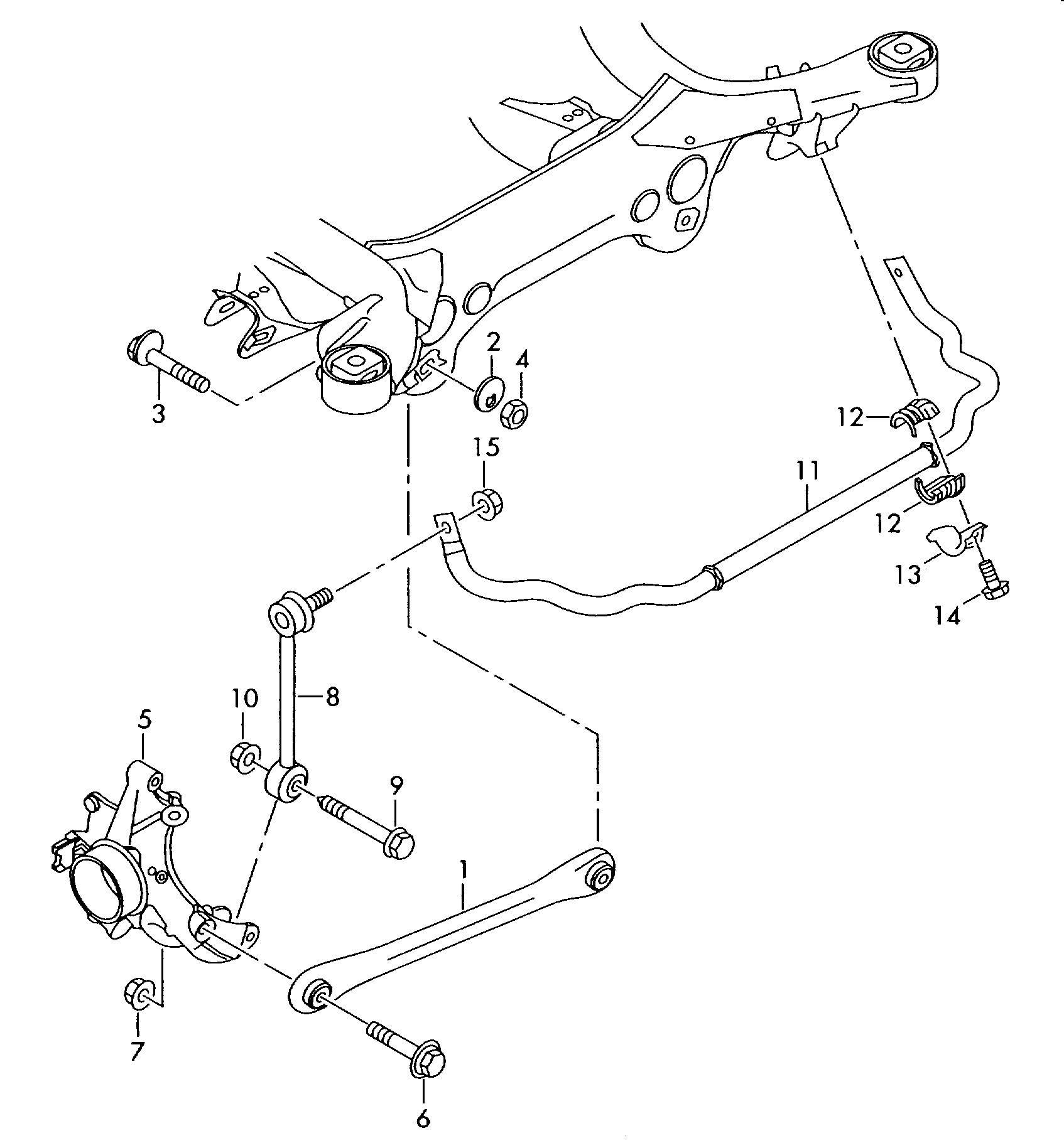 AUDI 7L8 505 465 B - Stiepnis / Atsaite, Stabilizators adetalas.lv