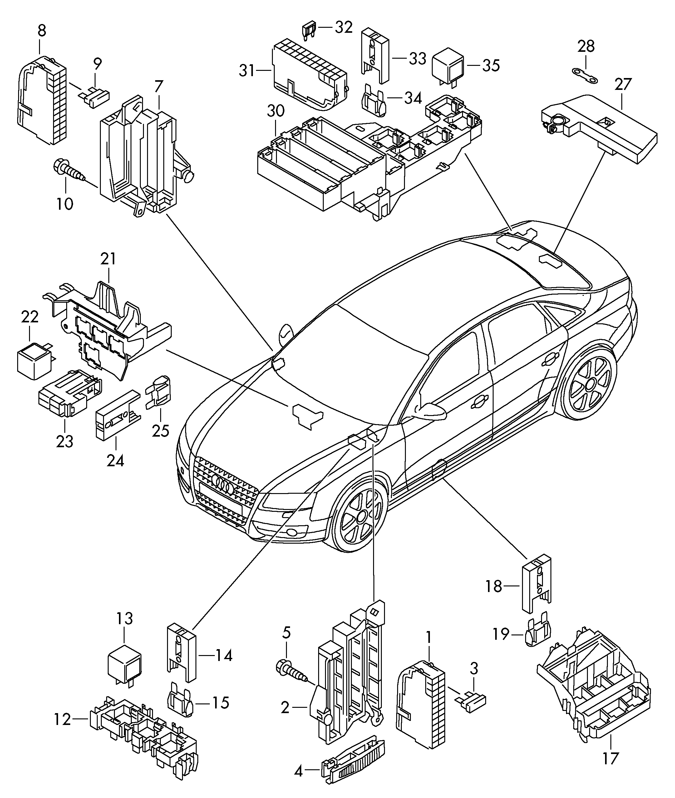 Skoda 4H0 951 253 C - Relejs, Tuvā gaisma adetalas.lv