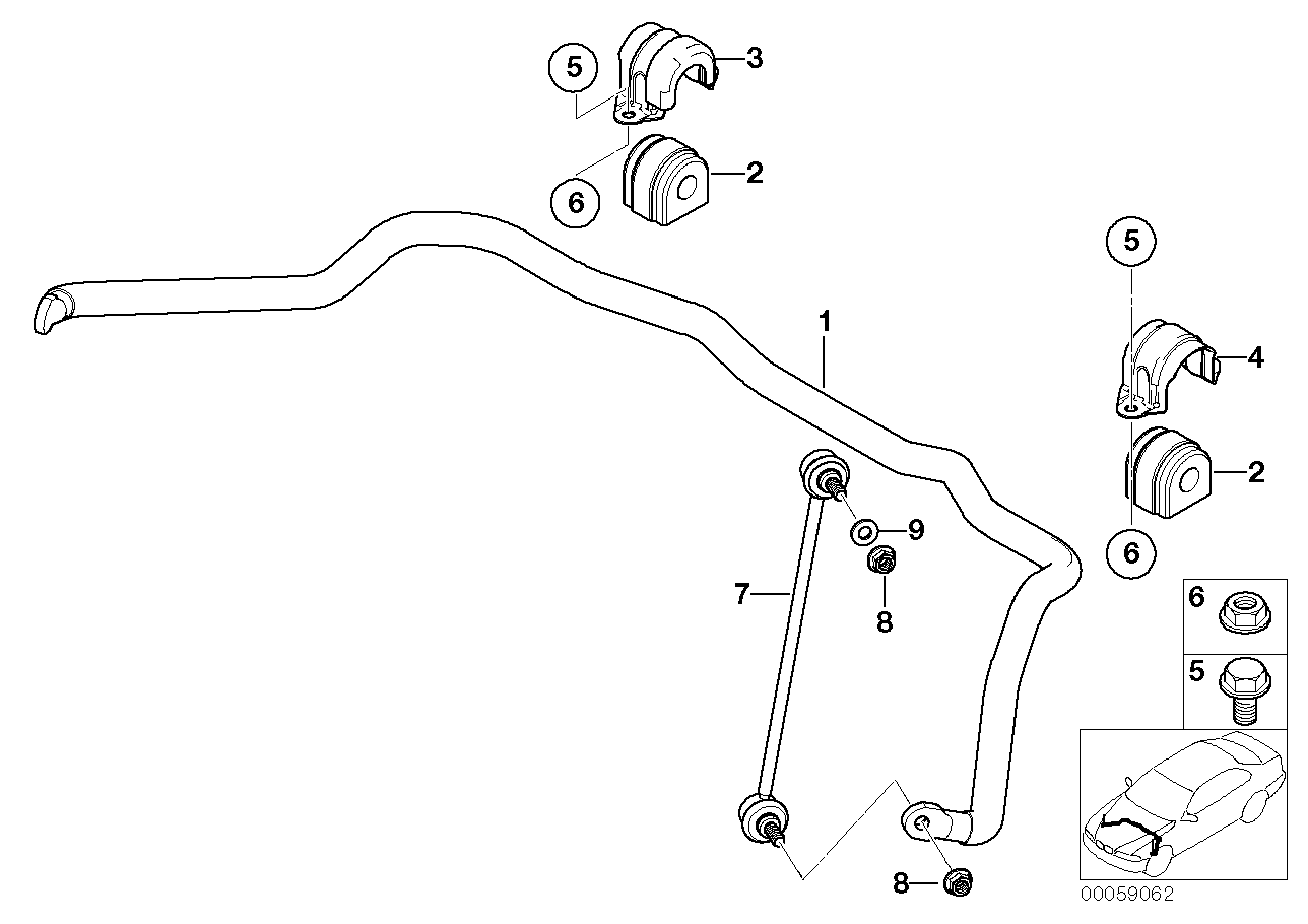 Mini 31356750703 - Stiepnis / Atsaite, Stabilizators adetalas.lv