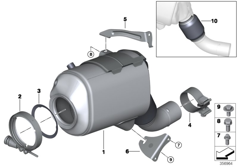 BMW 18307812875 - Asortiments, Sodrēju / Daļiņu filtra remonts adetalas.lv