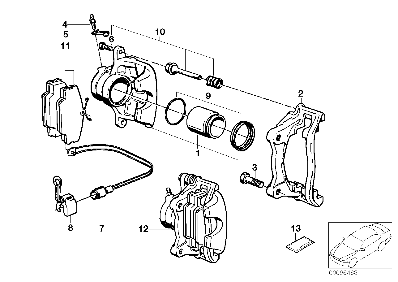 BMW 34111161936 - Virzītājčaulu komplekts, Bremžu suports adetalas.lv