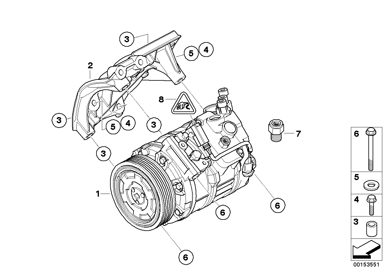 BMW 64 52 6 956 719 - Kompresors, Gaisa kond. sistēma adetalas.lv