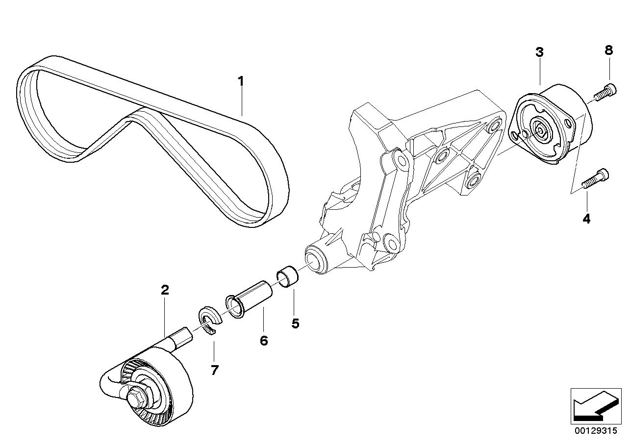 BMW 64 55 7 793 608 - Ķīļrievu siksna adetalas.lv