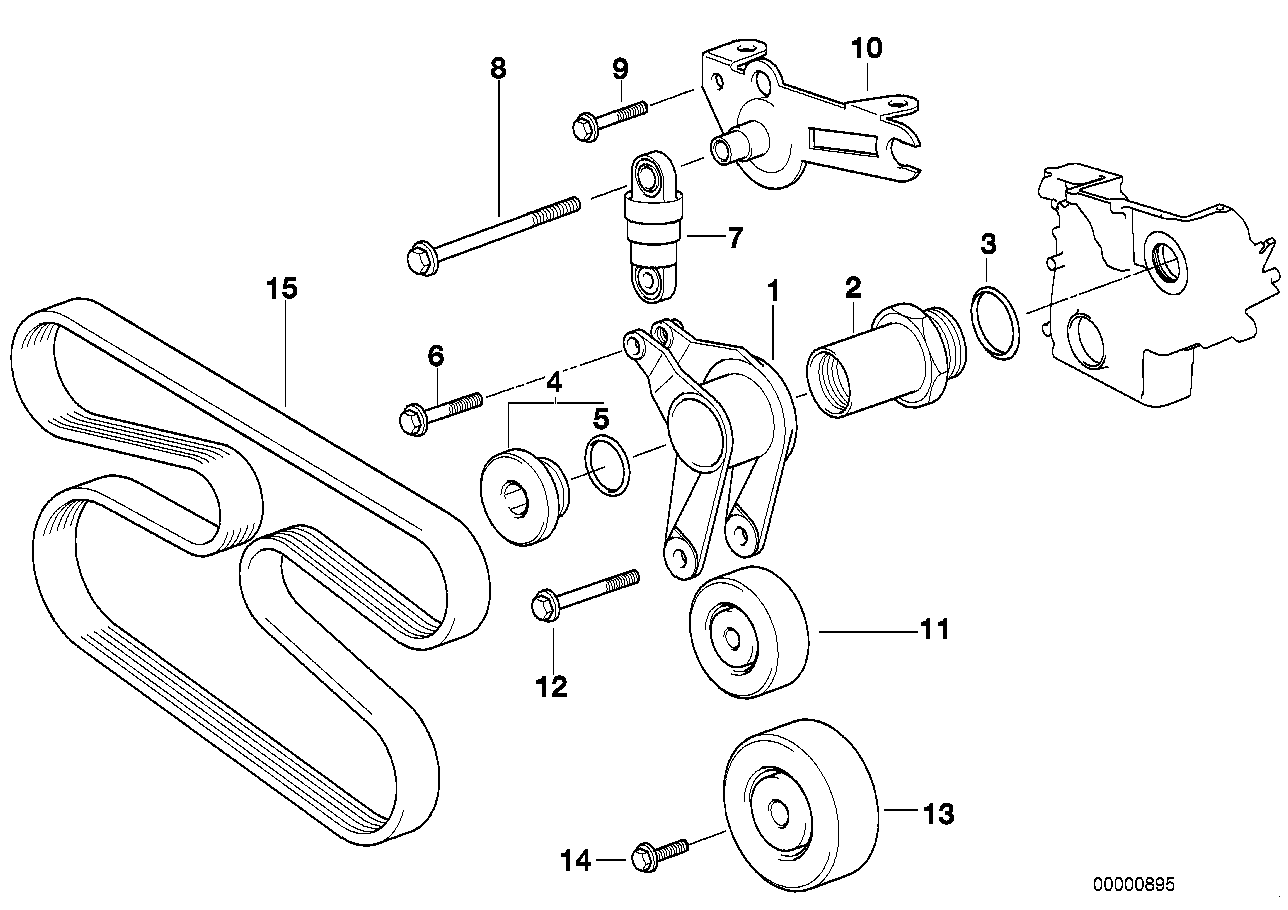 BMW 11 28 2 245 848 - Ķīļrievu siksna adetalas.lv