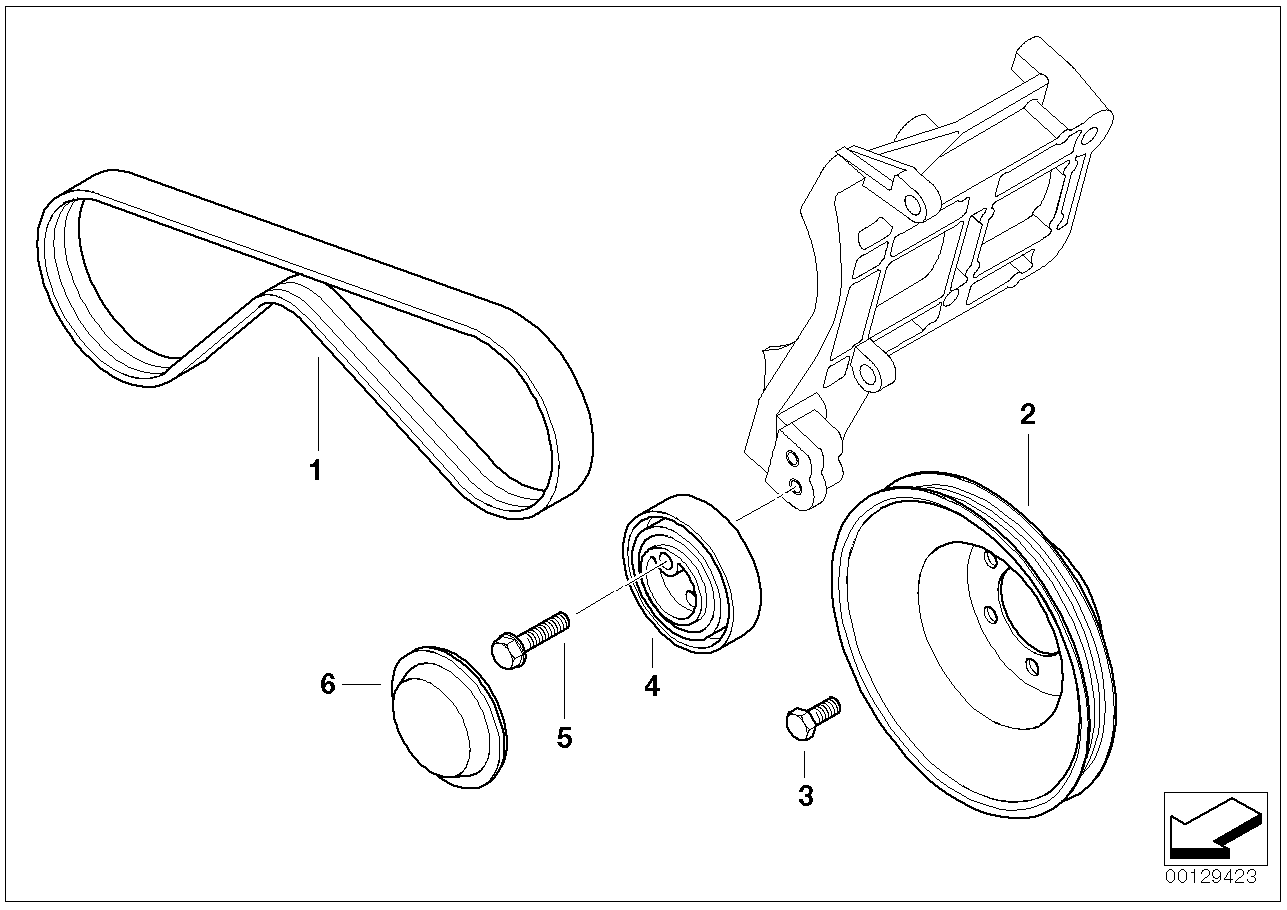 BMW 64 55 2 245 451 - Ķīļrievu siksna adetalas.lv