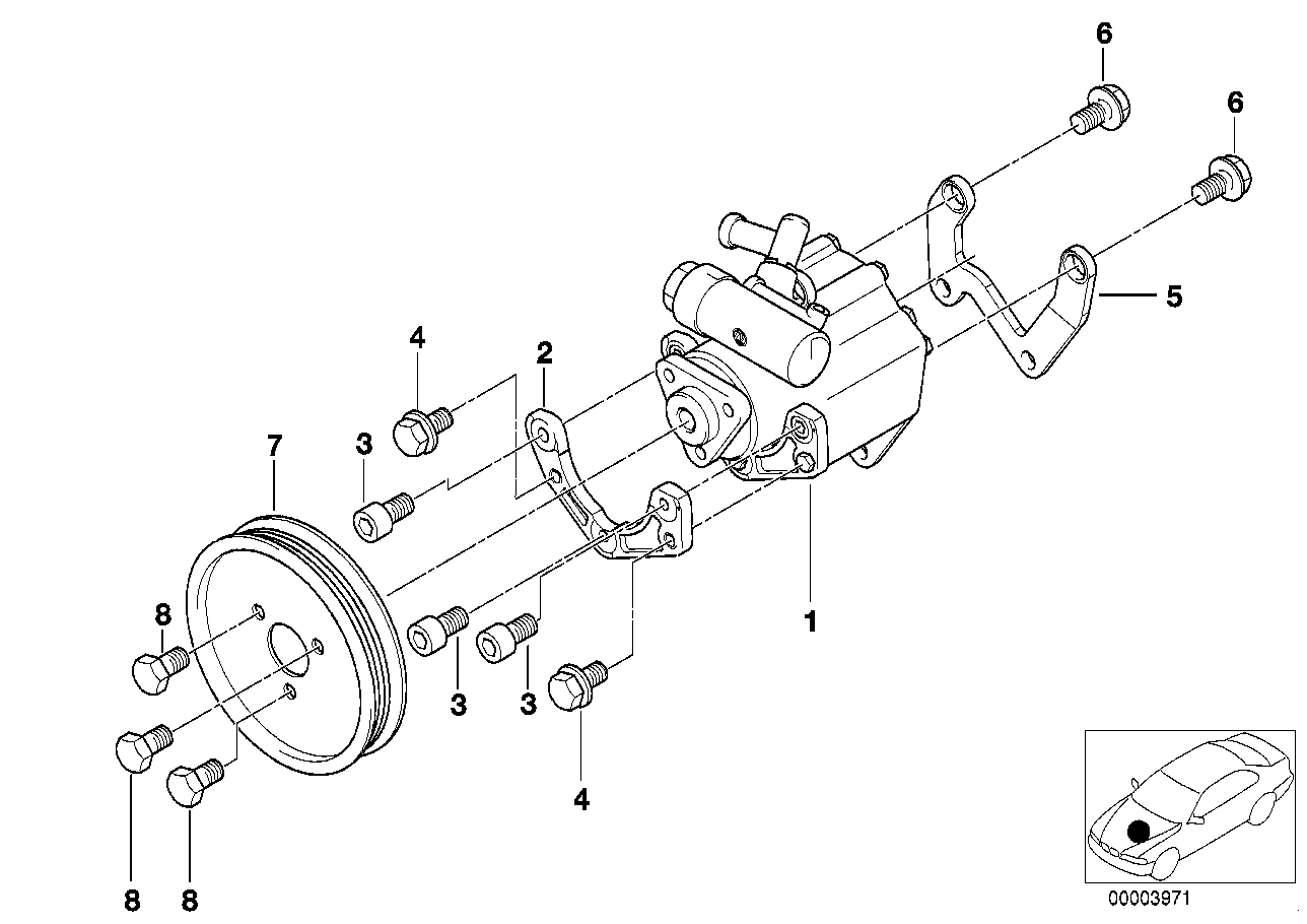 BMW 32 41 1 092 744 - Hidrosūknis, Stūres iekārta adetalas.lv