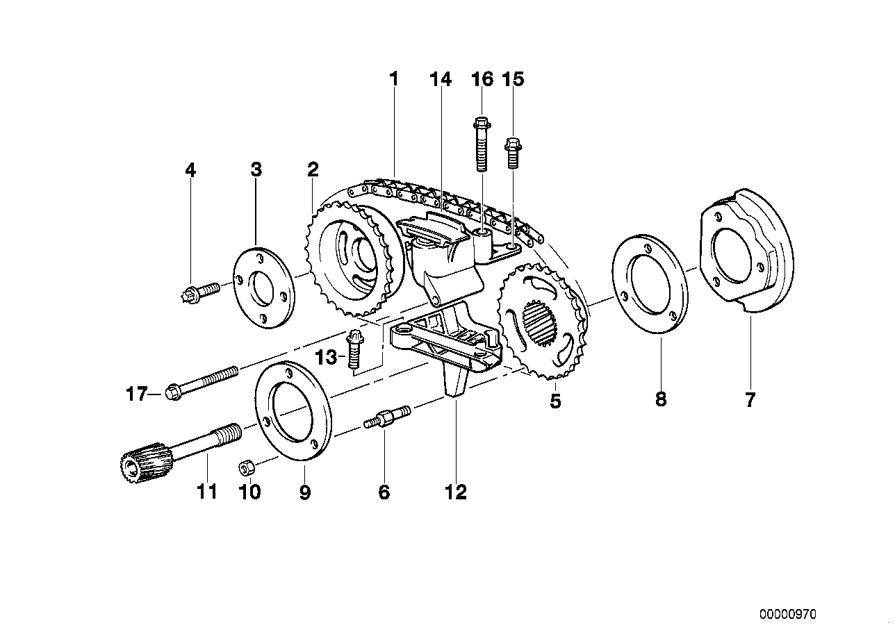 BMW 11311722651* - Mierinātājsliede, GSM piedziņas ķēde adetalas.lv