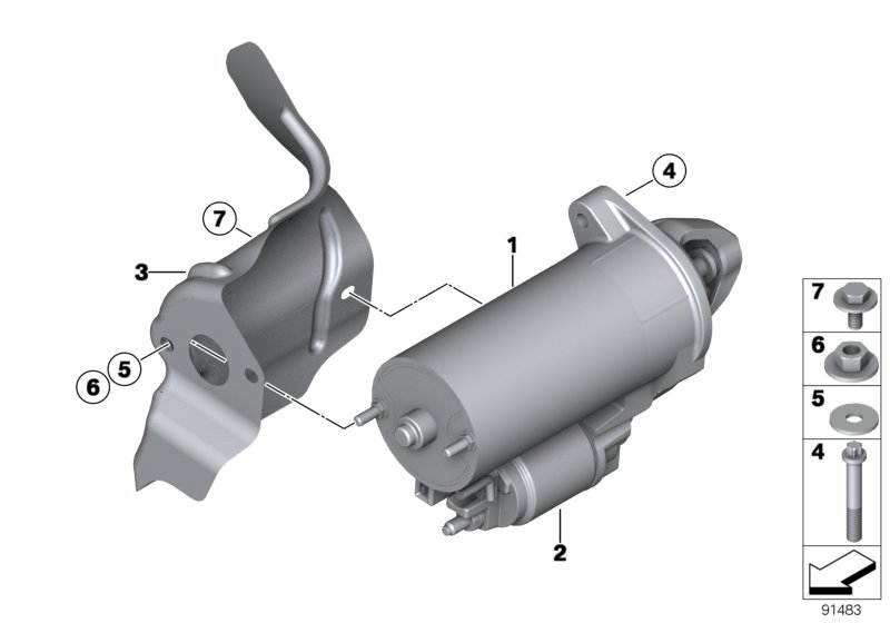 BMW (BRILLIANCE) 12417579155 - Starteris adetalas.lv